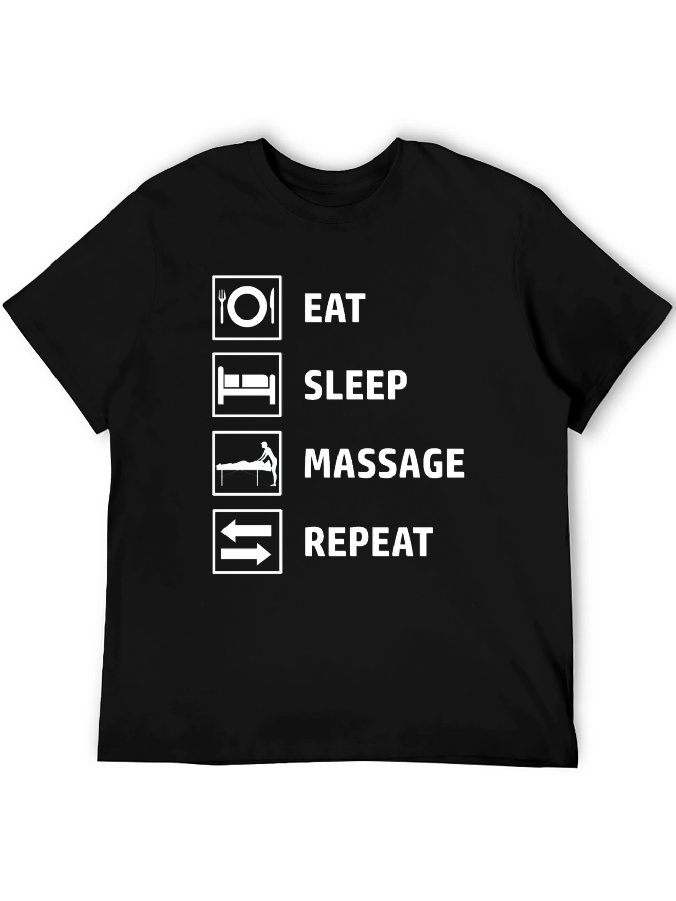 Eat Sleep Massage Repeat Funny T-Shirt