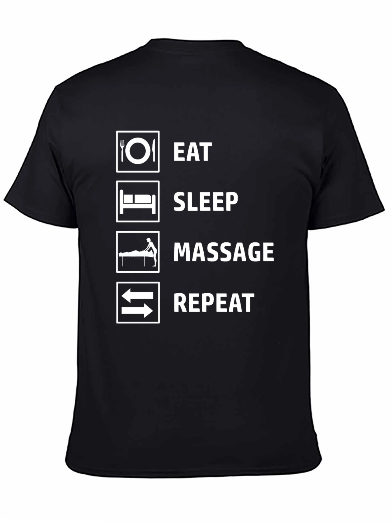 Eat Sleep Massage Repeat Funny T-Shirt