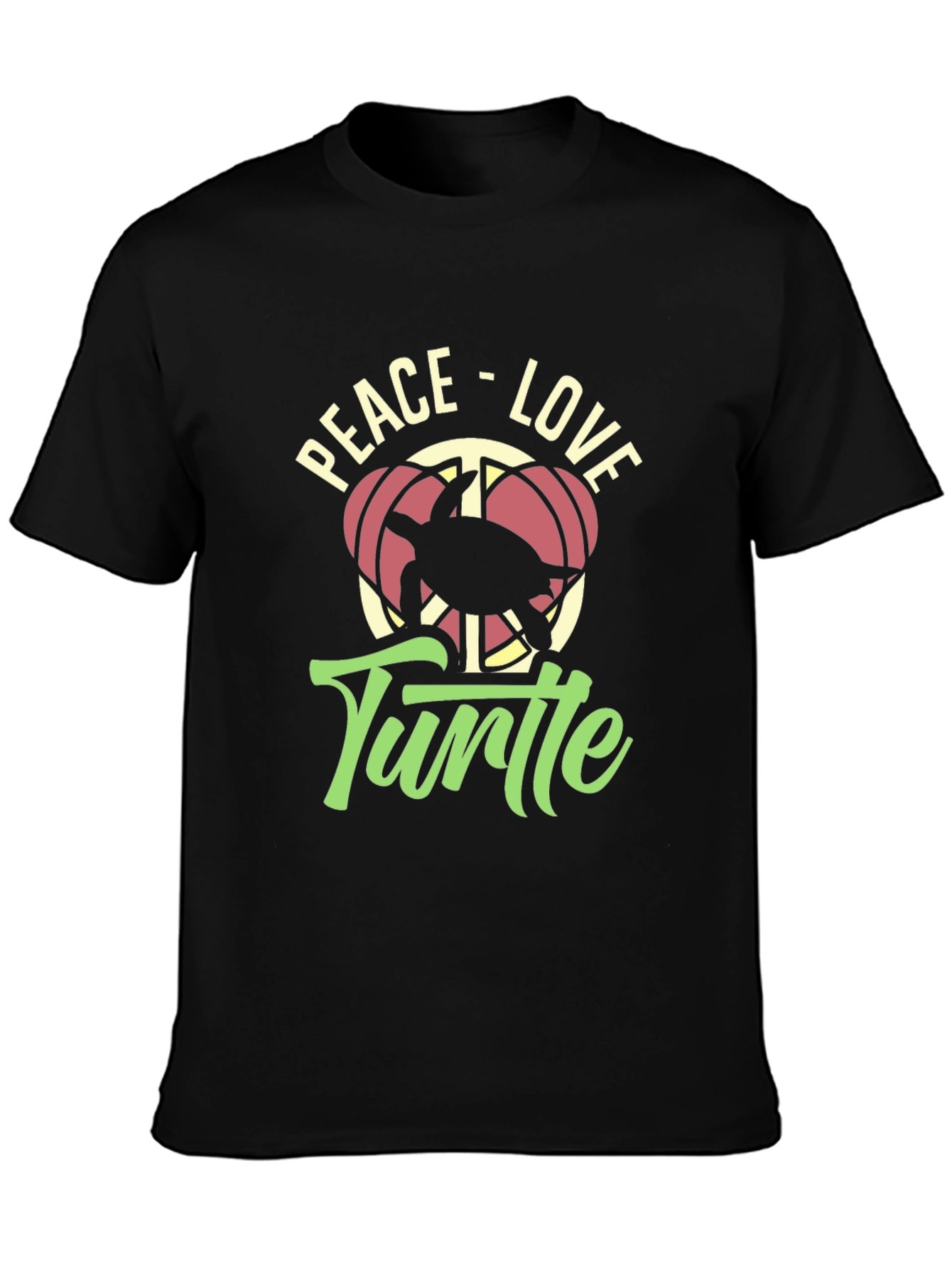 Peace Love Turtle Graphic T-Shirt