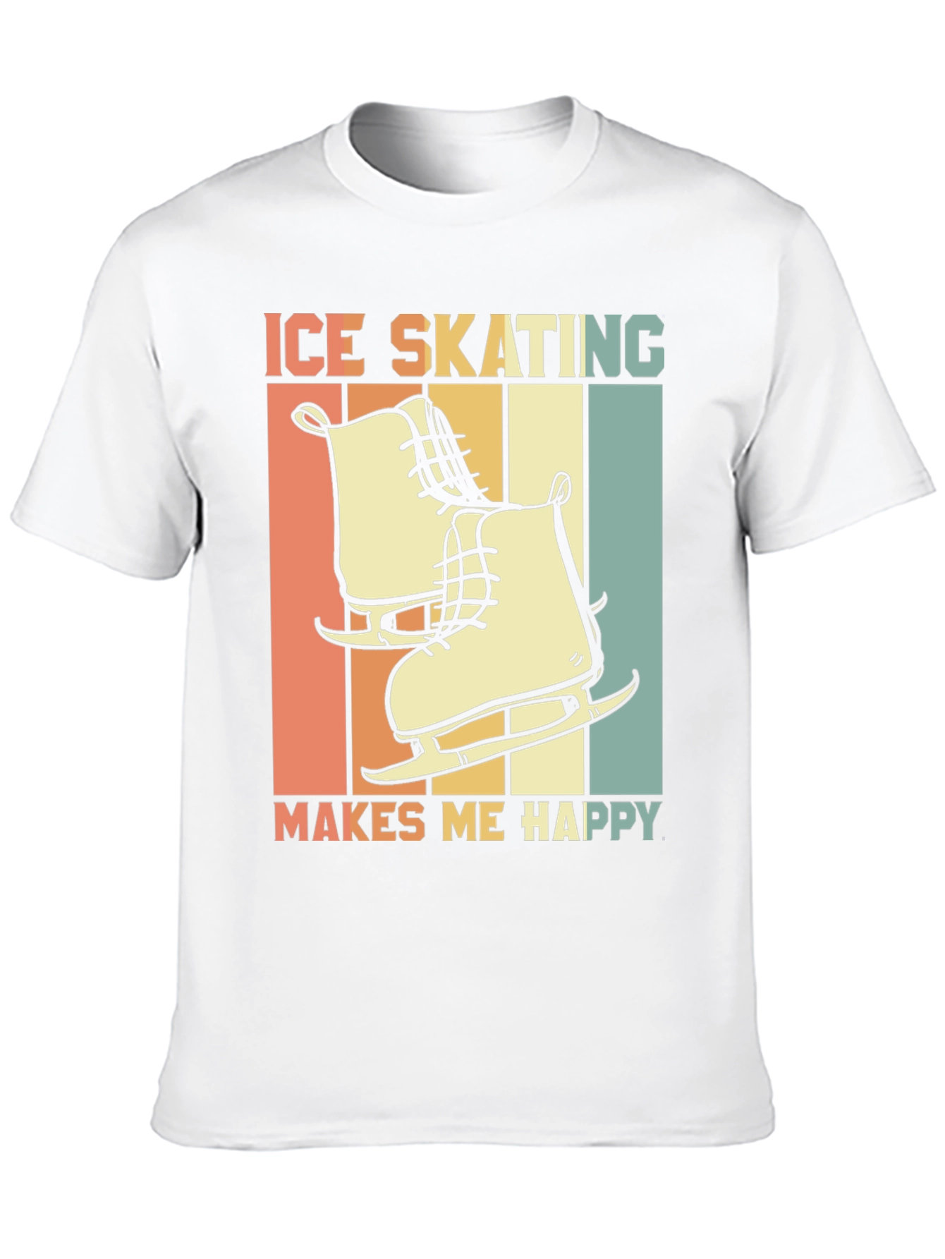 Ice Skating Makes Me Happy Graphic Tee