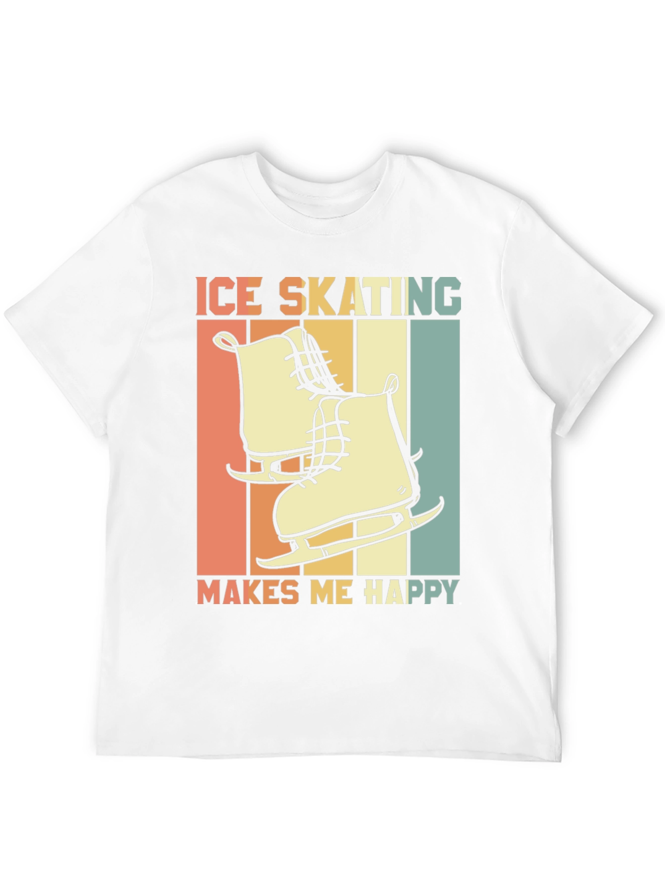 Ice Skating Makes Me Happy Graphic Tee