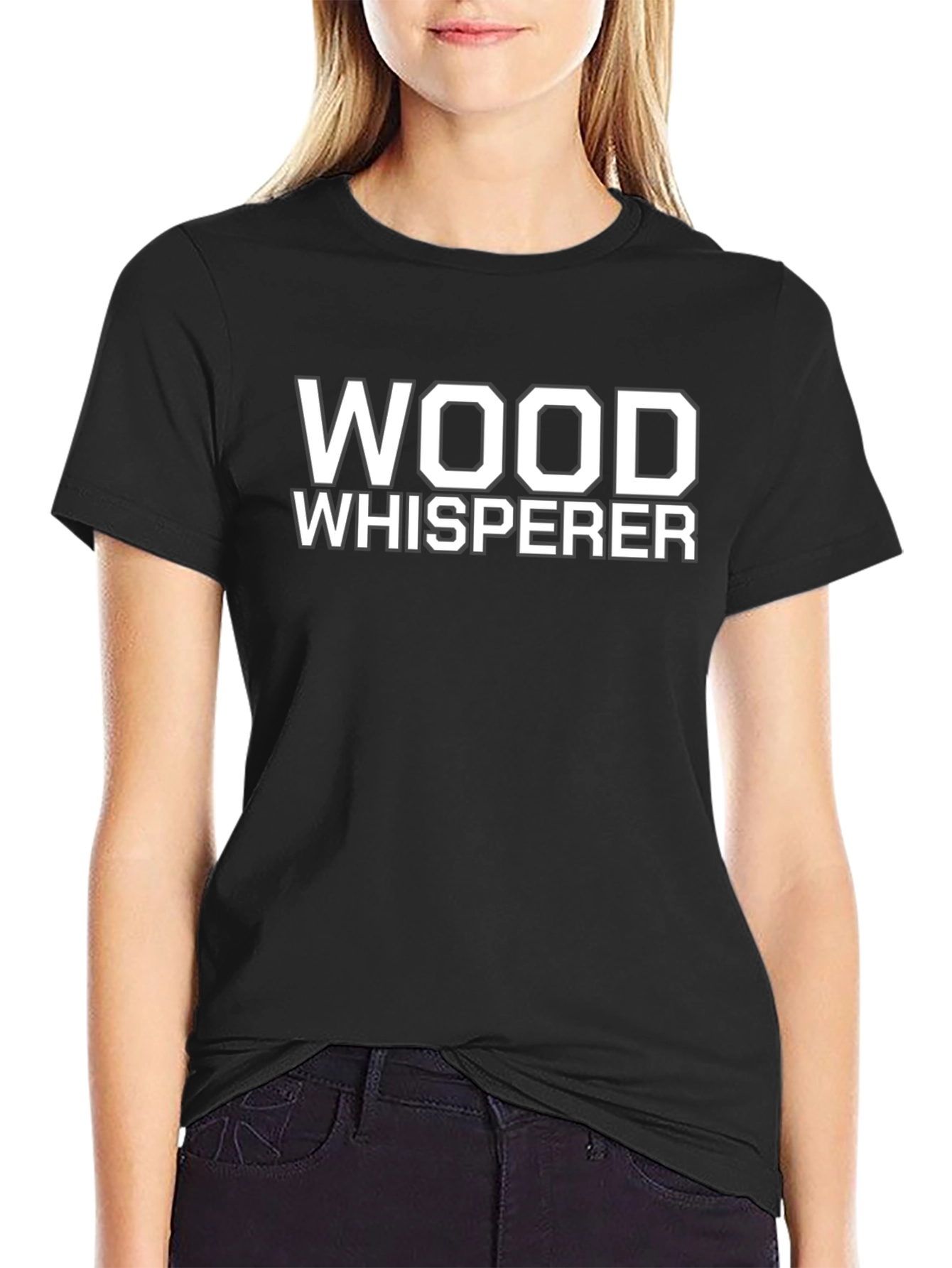 Wood Whisperer Black Graphic T-Shirt
