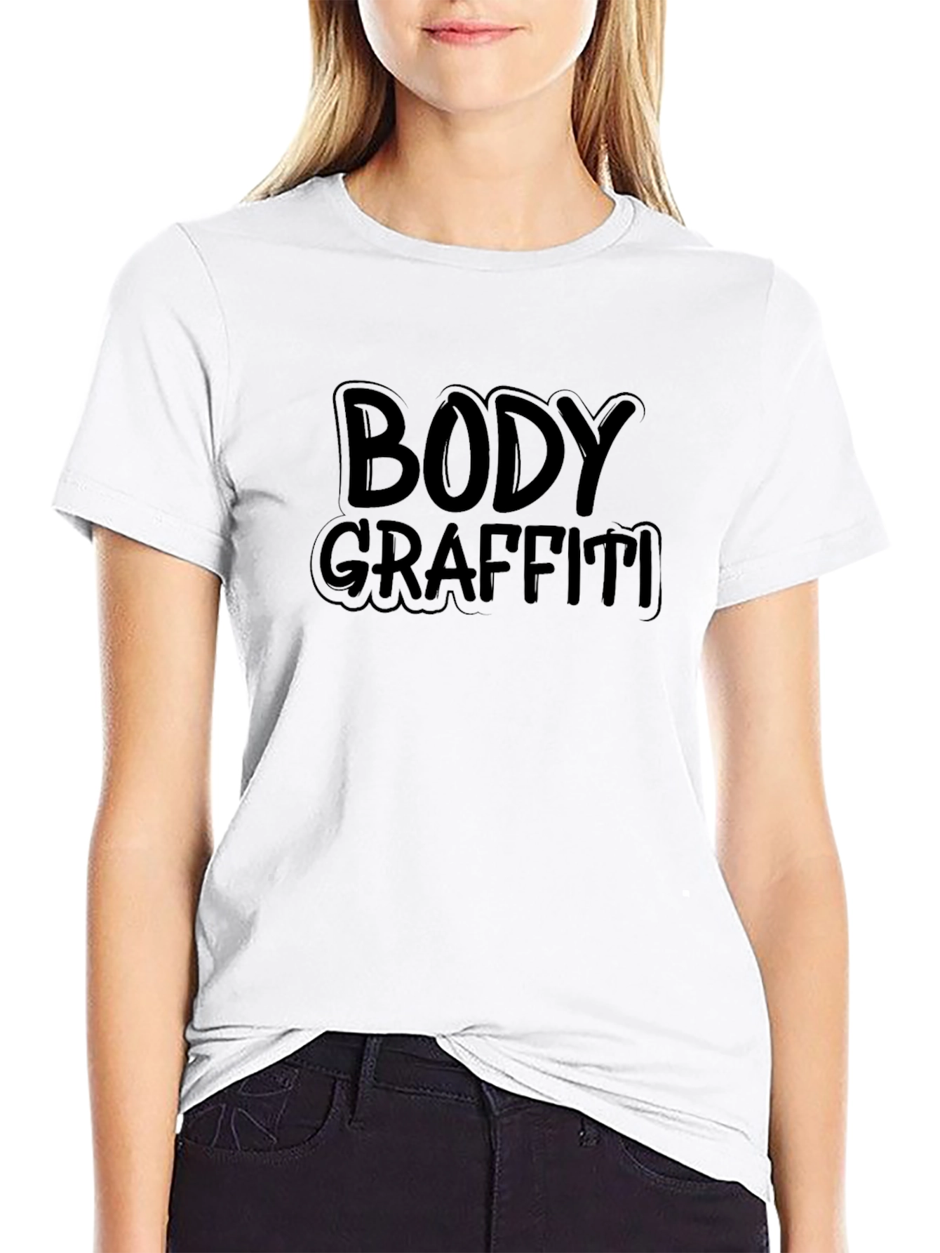 Body Graffiti Black T-Shirt - Unique Design