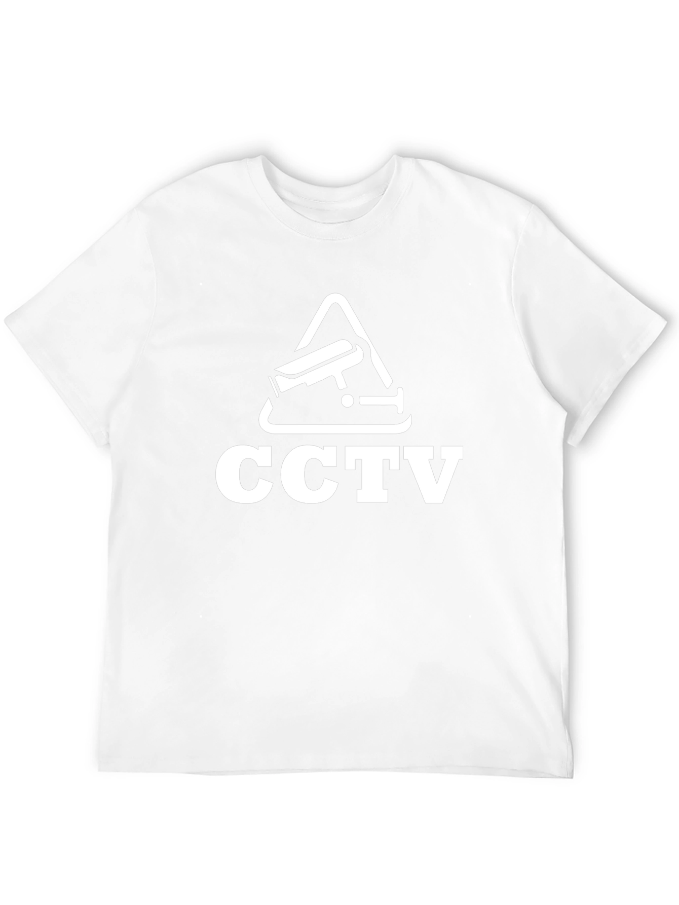 CCTV Surveillance Graphic Tee - Black Cotton T-Shirt