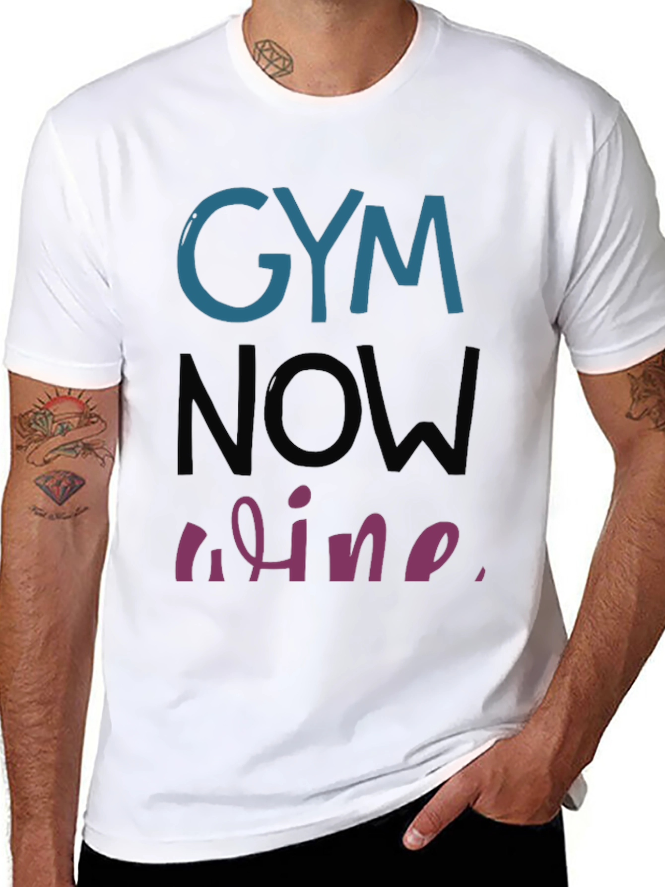 Gym Then Wine T-Shirt Workout Humor Tee