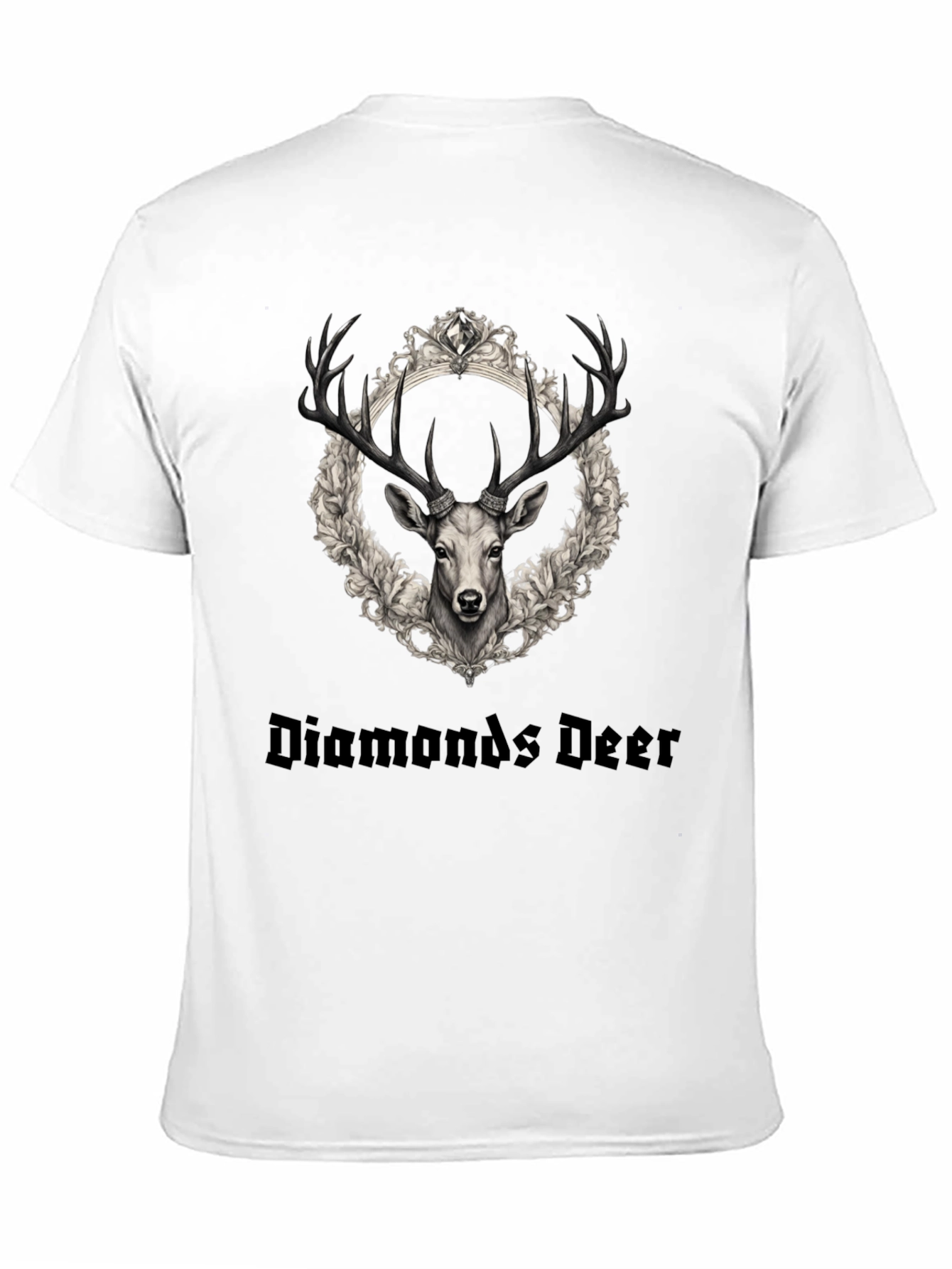 Diamonds Deer Graphic Tee - Black