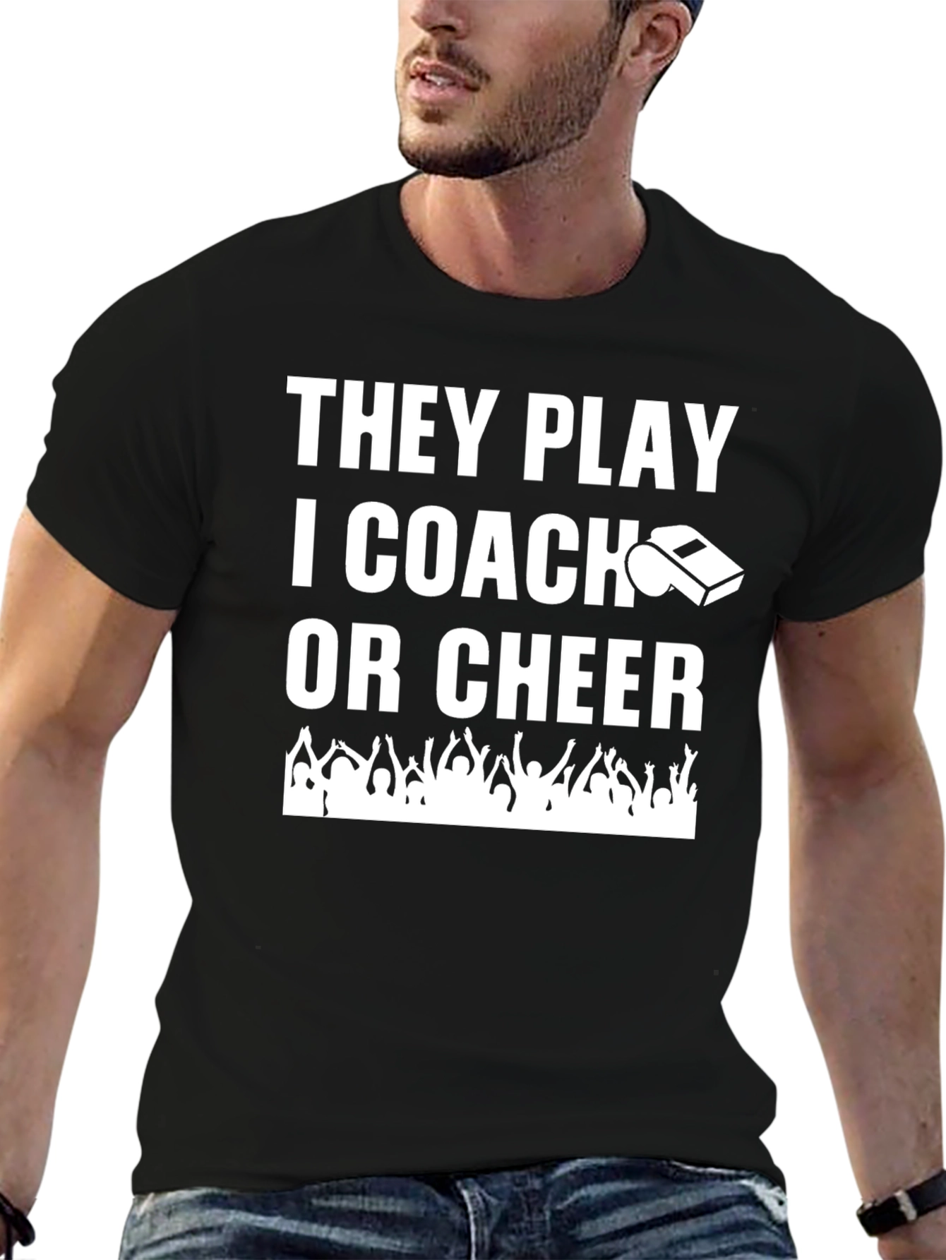 They Play I Coach Funny Graphic T-Shirt