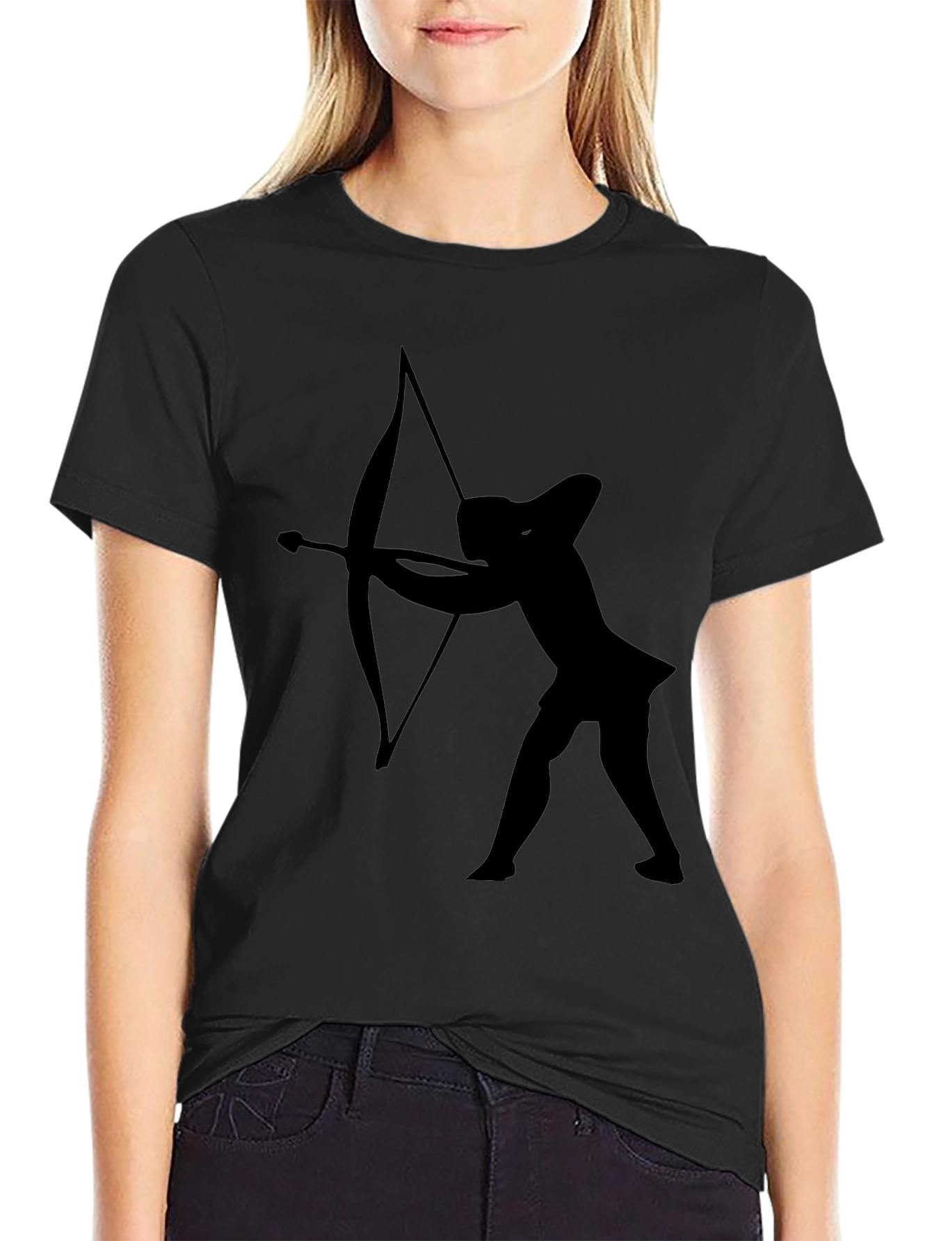 Sagittarius Graphic Tee - Black Cotton T-Shirt
