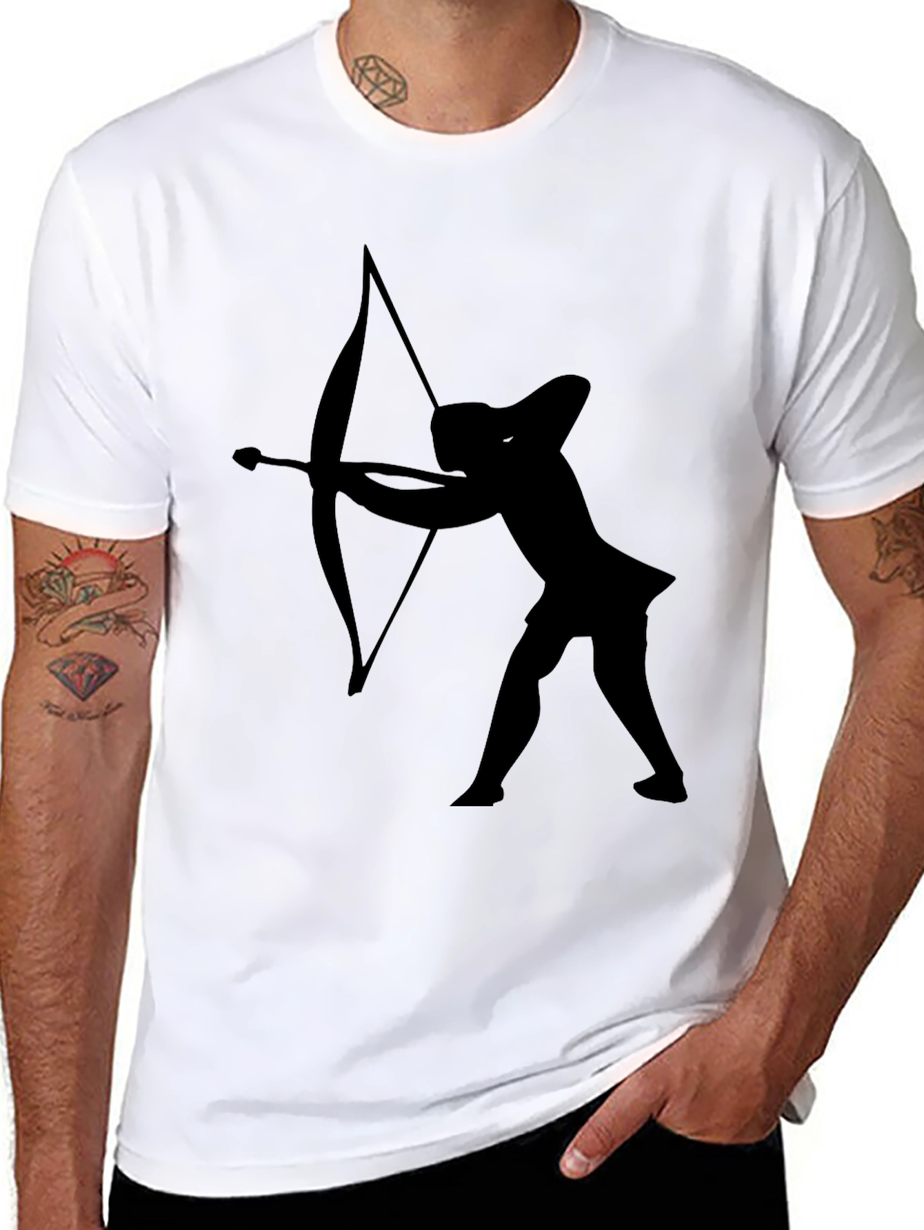 Sagittarius Graphic Tee - Black Cotton T-Shirt