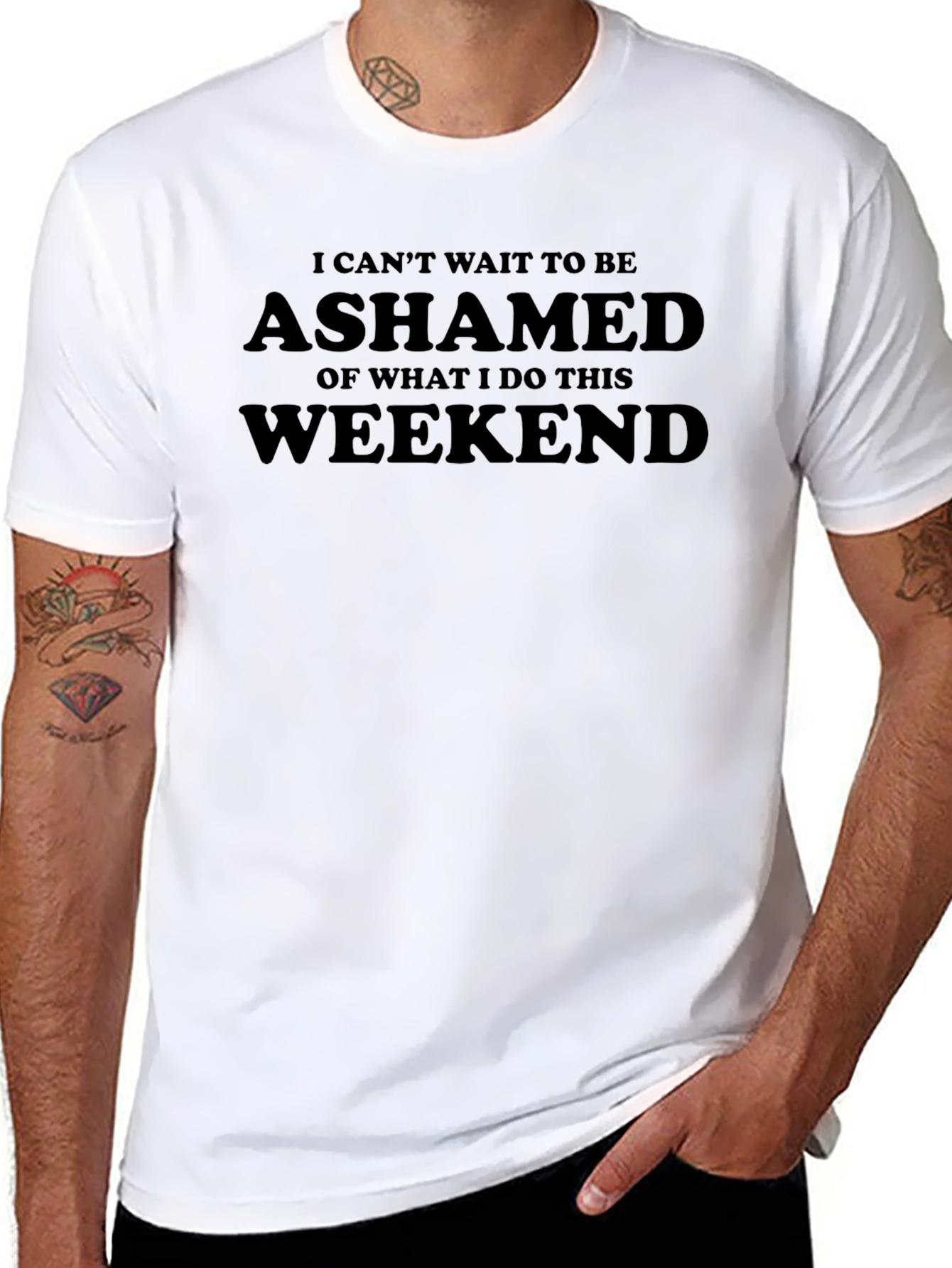 Ashamed Weekend T-Shirt - Funny Graphic Tee