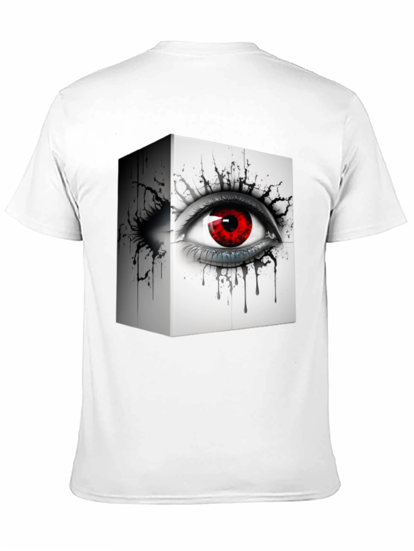 Eye Cube Graphic Tee - Edgy Black T-Shirt