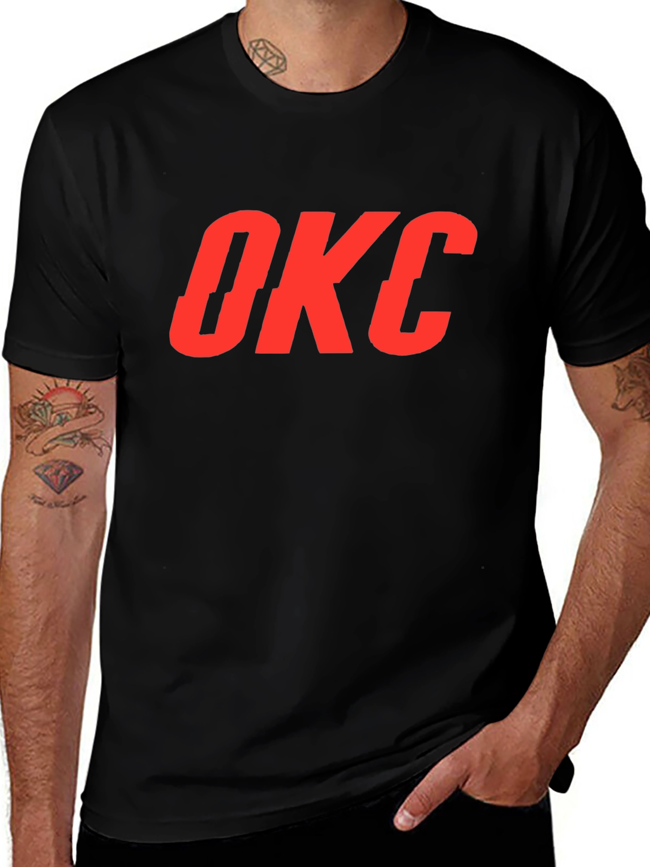 OKC Graphic Tee - Black Cotton T-Shirt