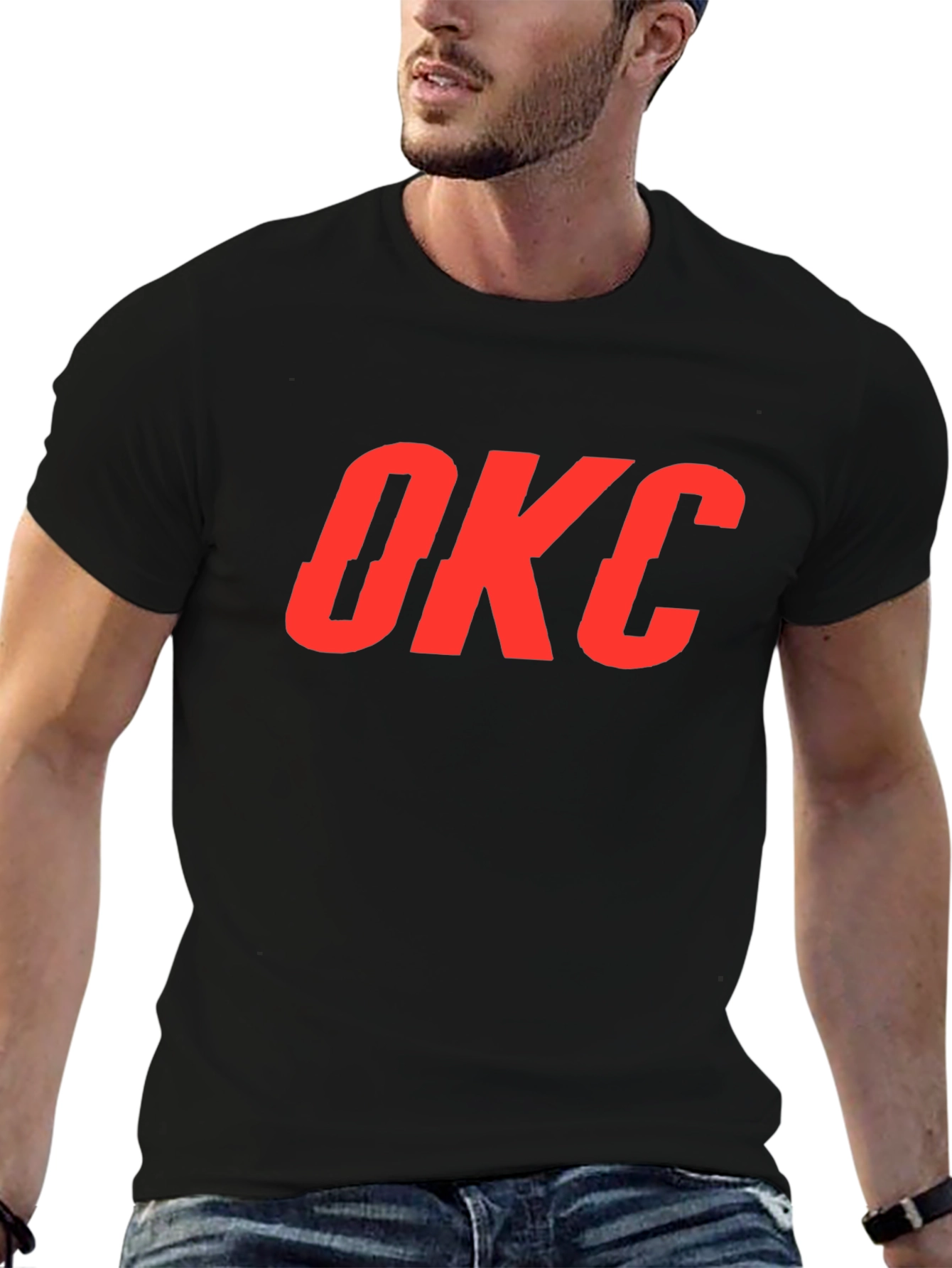 OKC Graphic Tee - Black Cotton T-Shirt