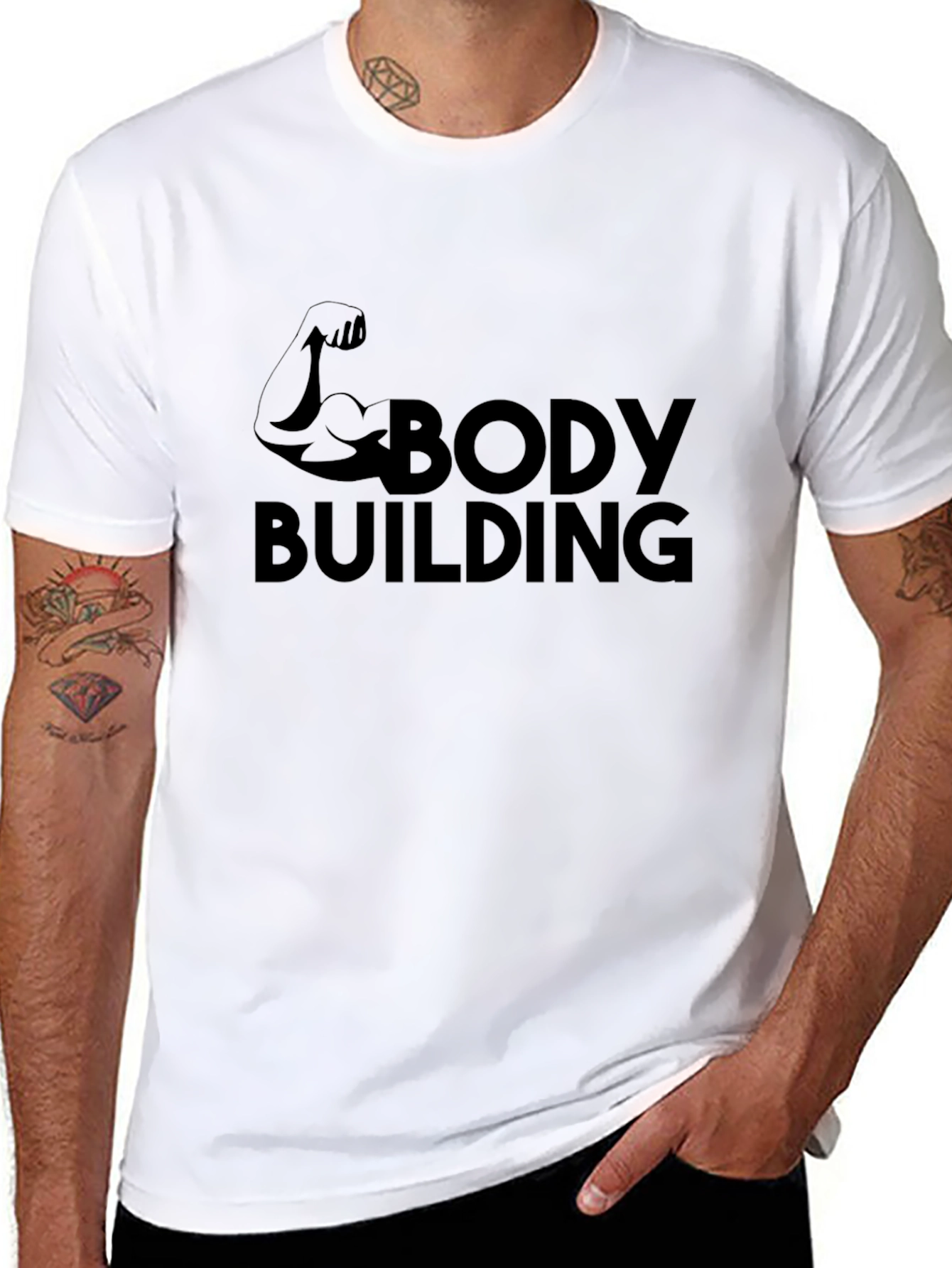 Bodybuilding Graphic Tee - Black Fitness T-Shirt