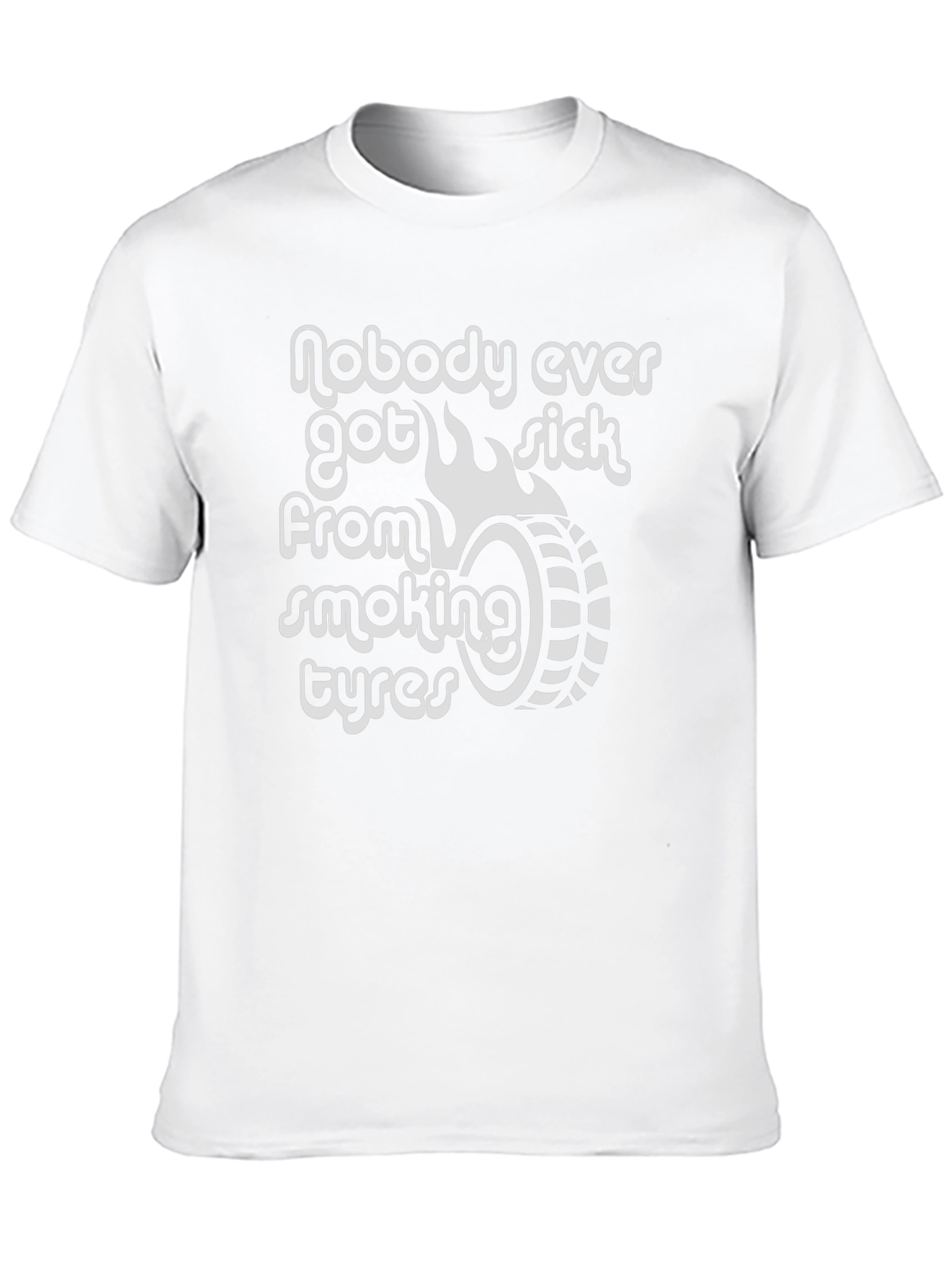 Smoking Tyres Graphic Tee - Cool Black T-Shirt