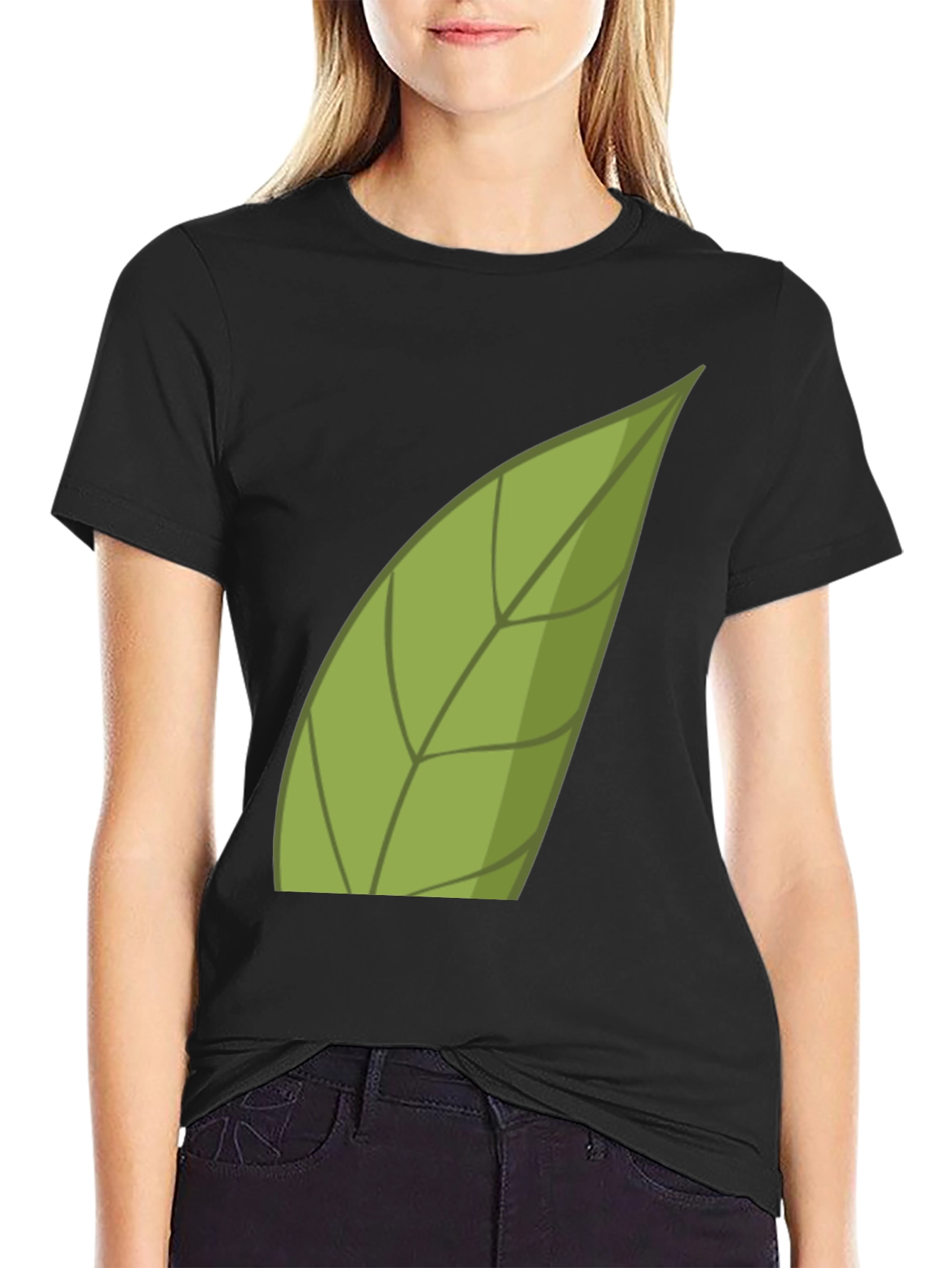 Green Leaf Graphic Tee - Nature Inspired Shirt