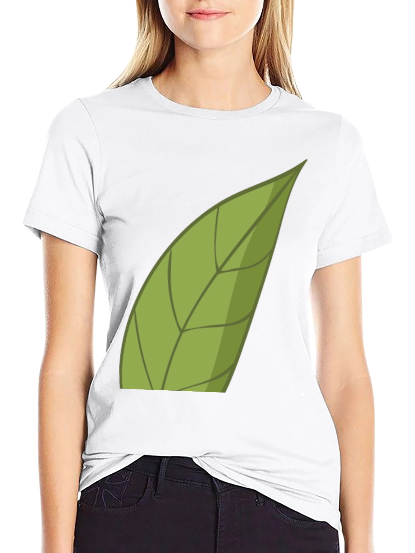 Green Leaf Graphic Tee - Nature Inspired Shirt
