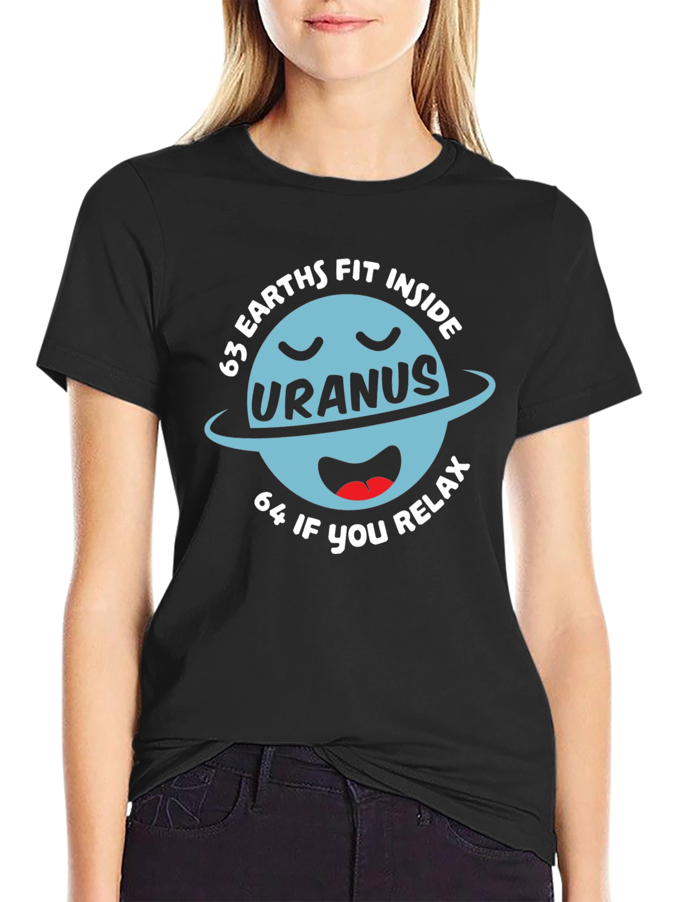 Funny Uranus Planet Graphic T-Shirt