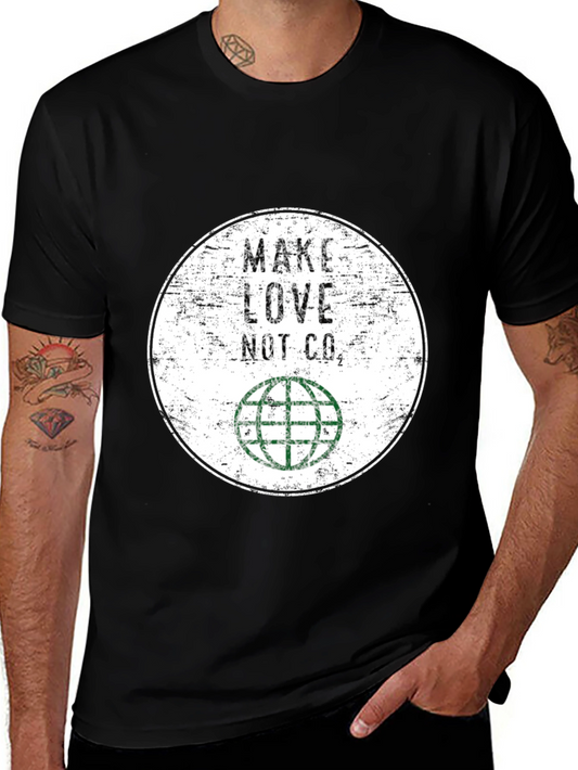Make Love Not CO2 Graphic Tee - Eco Friendly T-Shirt
