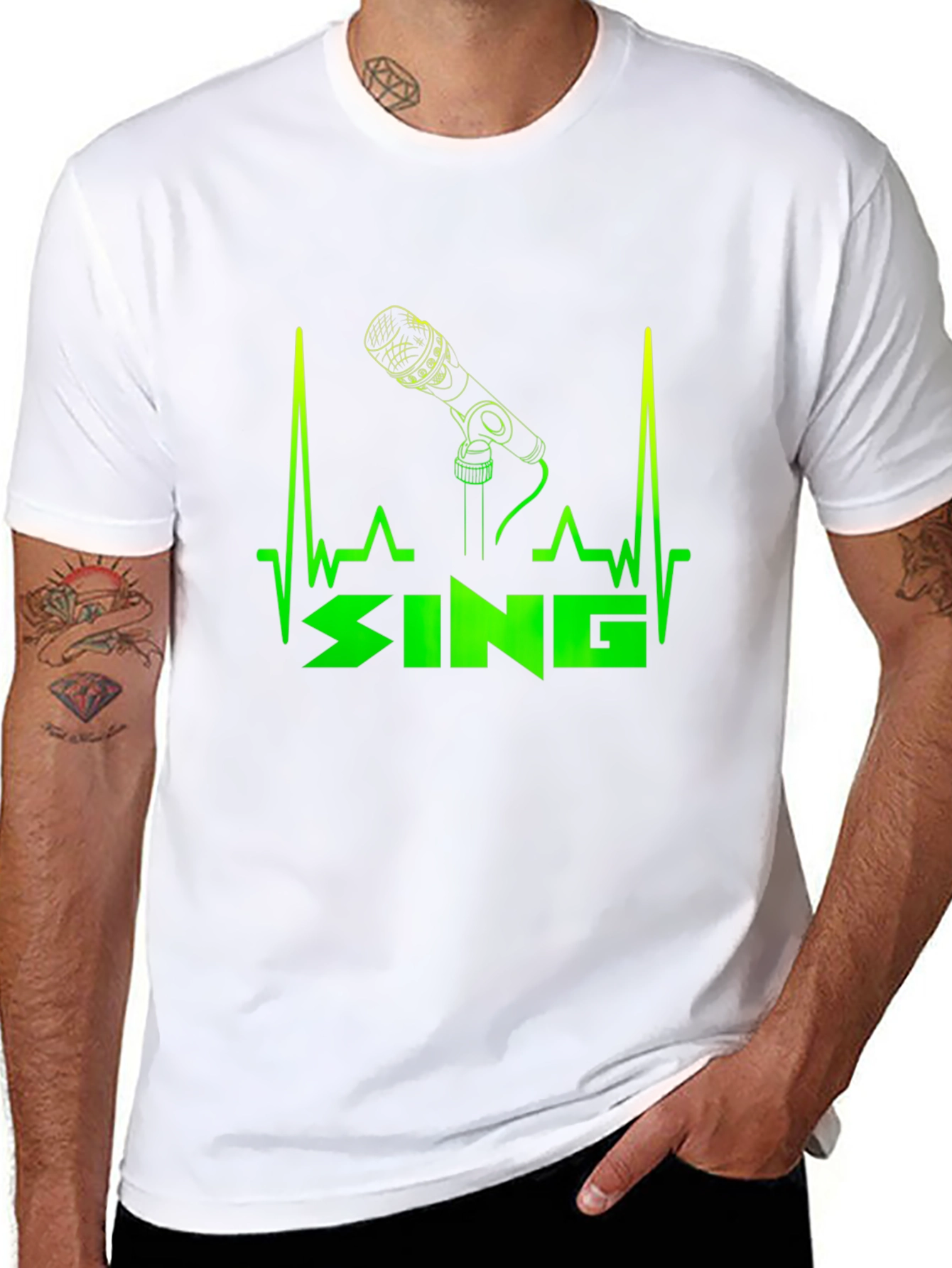 Singer Heartbeat T-Shirt - Black