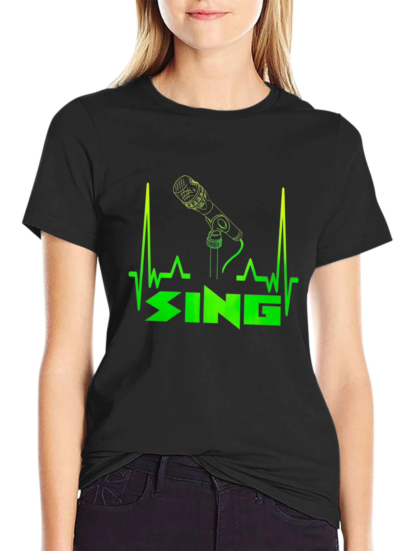 Singer Heartbeat T-Shirt - Black