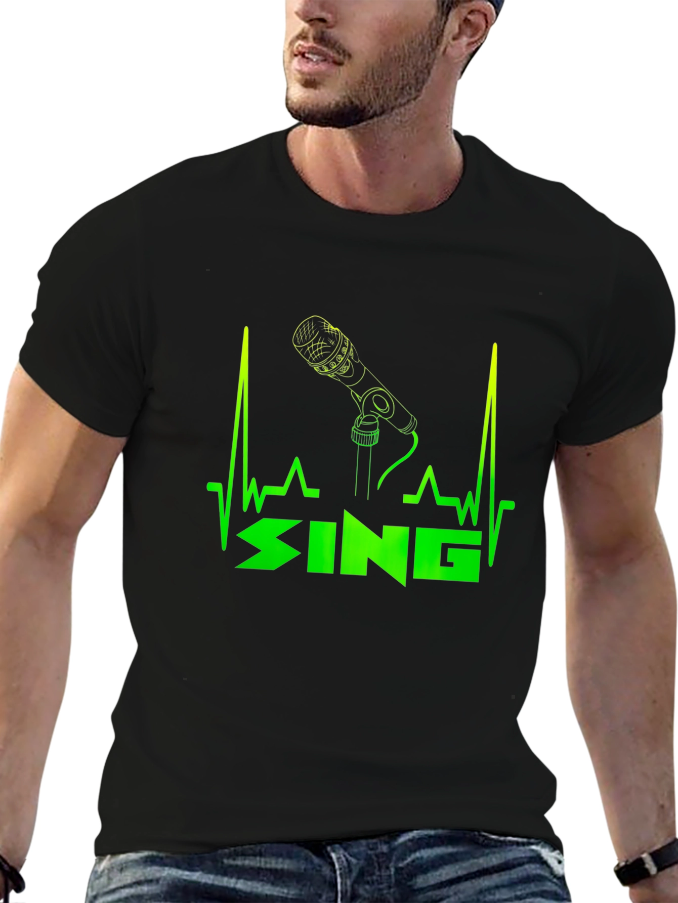 Singer Heartbeat T-Shirt - Black