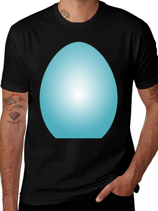 Cool Blue Egg Graphic Tee - Black Unisex T-Shirt