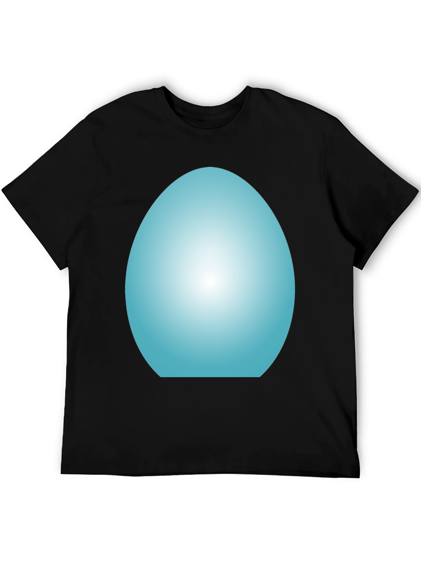 Cool Blue Egg Graphic Tee - Black Unisex T-Shirt