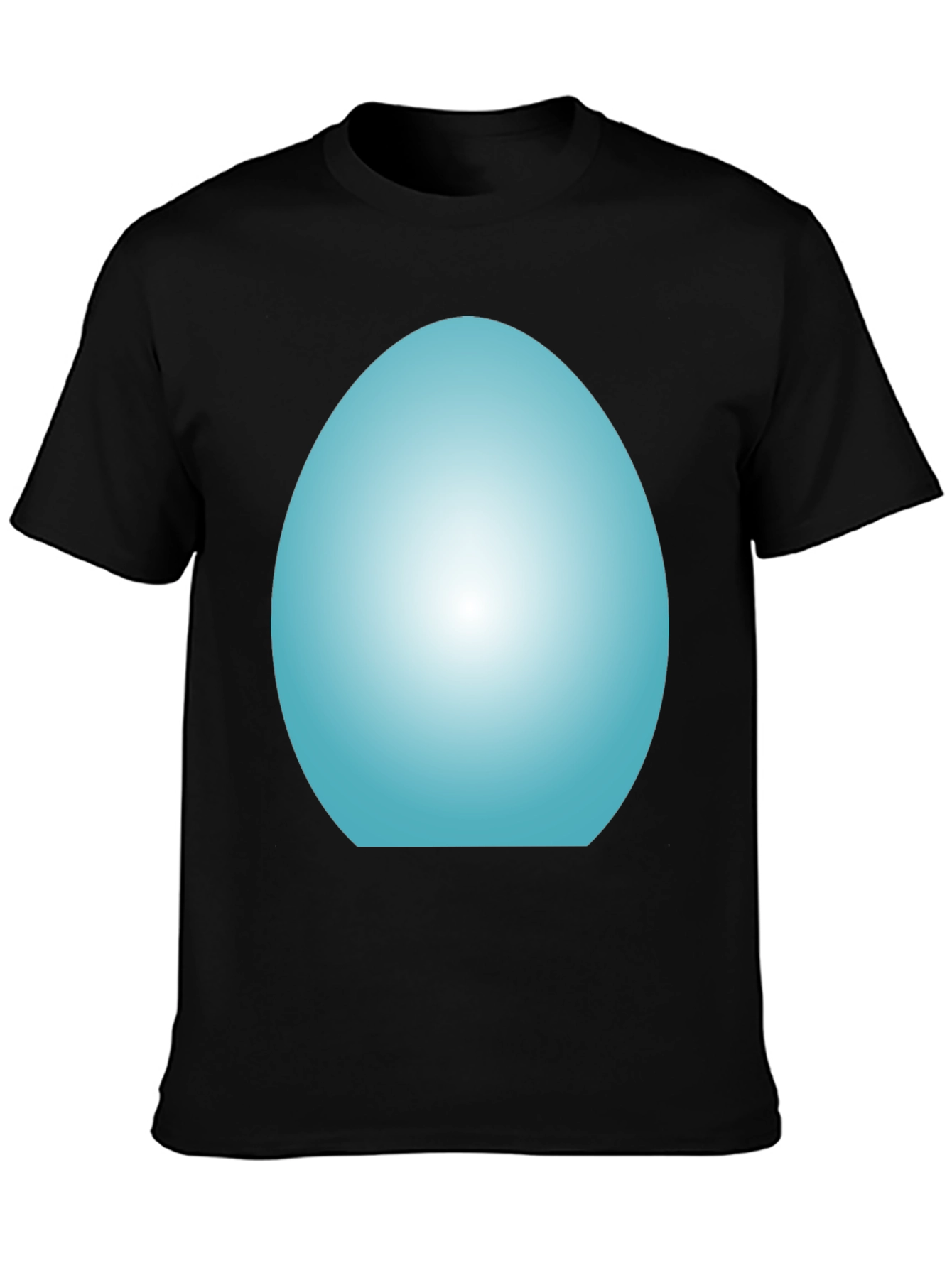 Cool Blue Egg Graphic Tee - Black Unisex T-Shirt