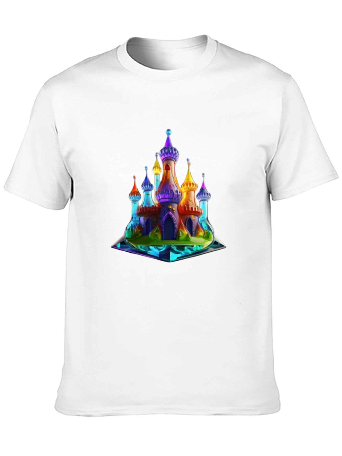 Rainbow Castle Graphic T-Shirt