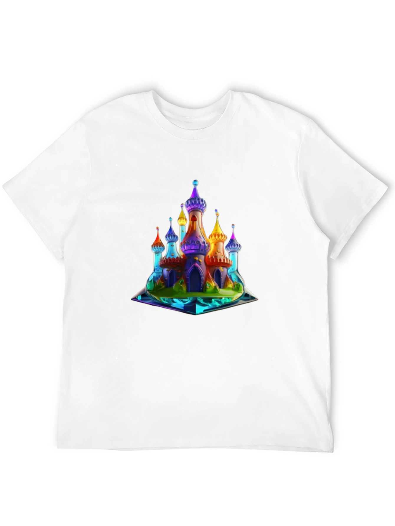 Rainbow Castle Graphic T-Shirt