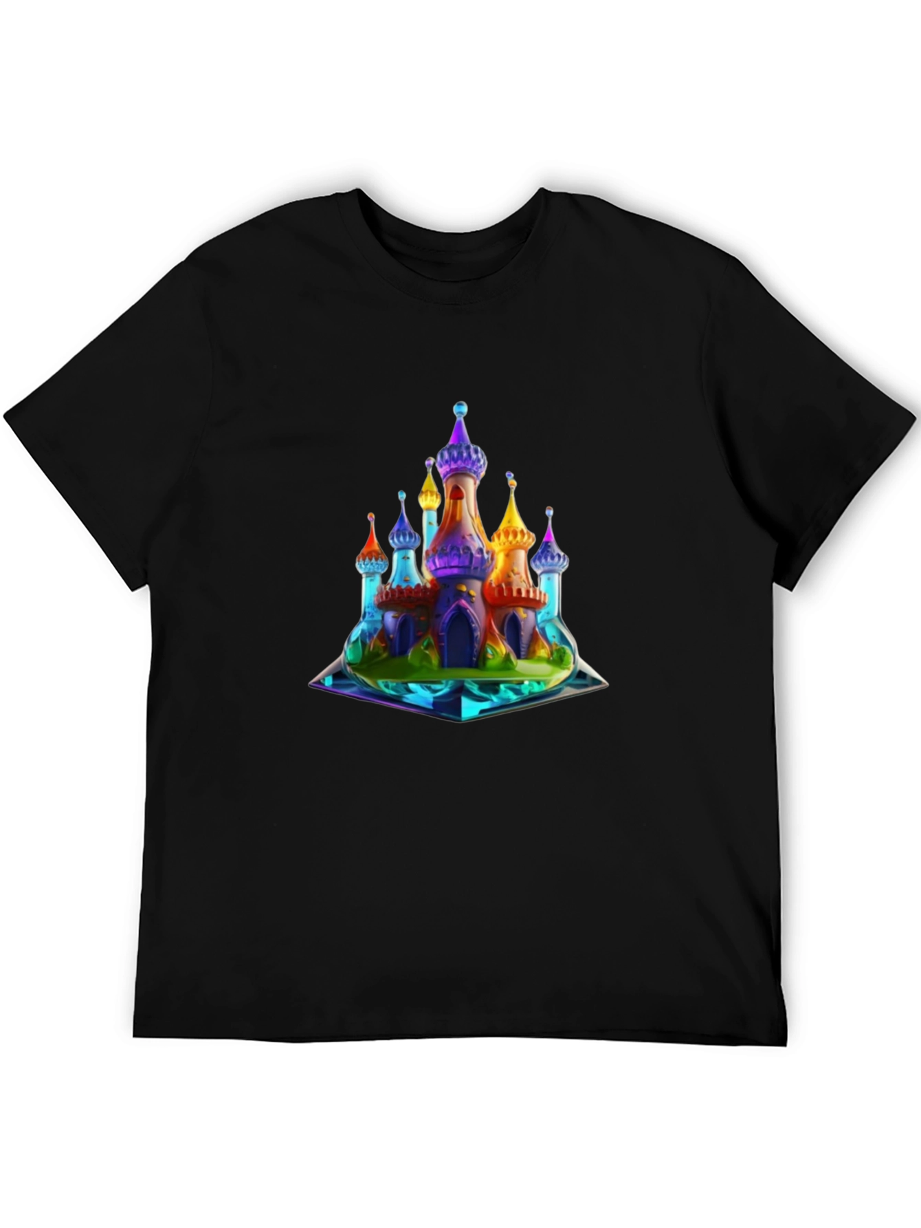 Rainbow Castle Graphic T-Shirt