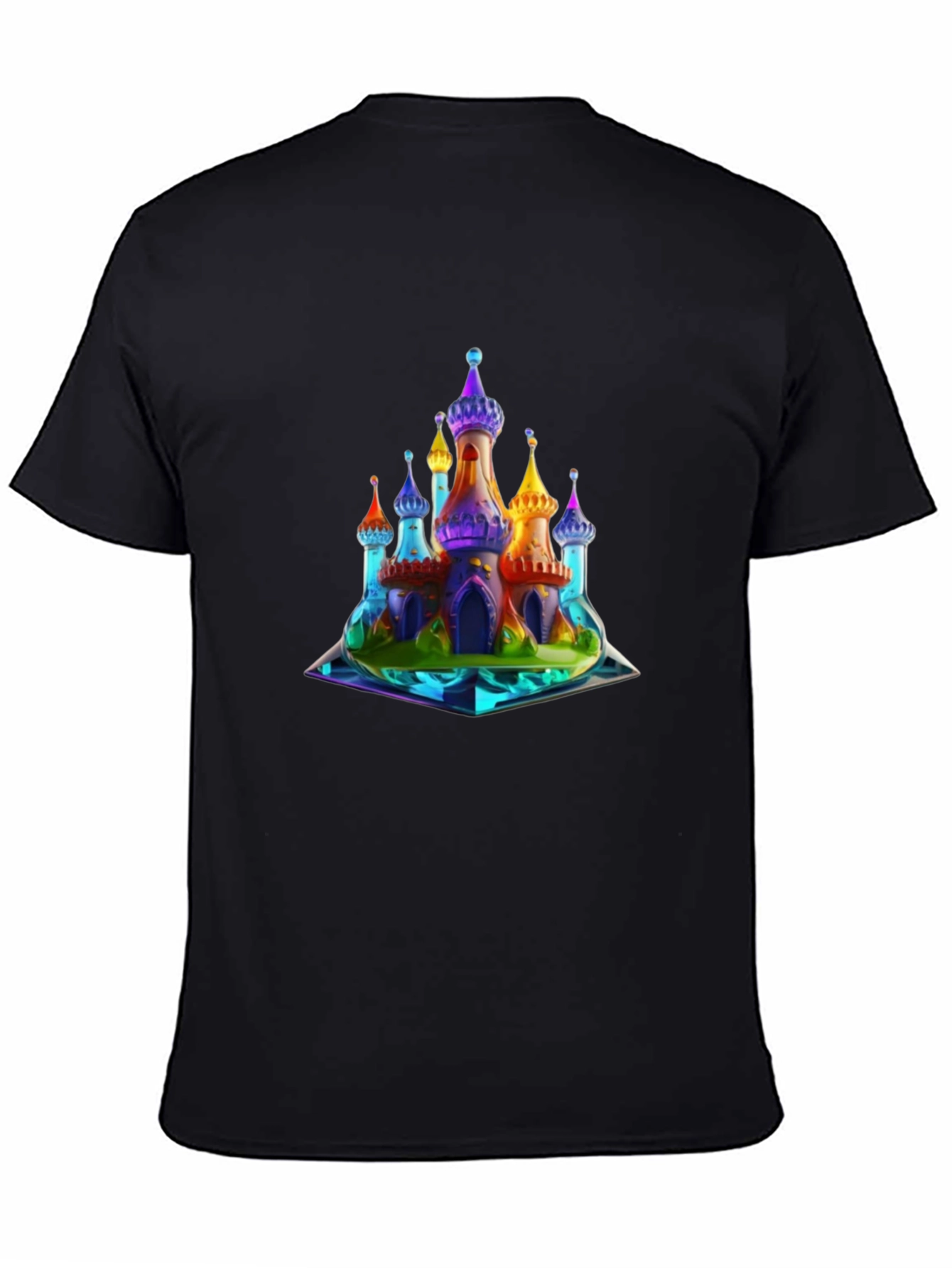 Rainbow Castle Graphic T-Shirt