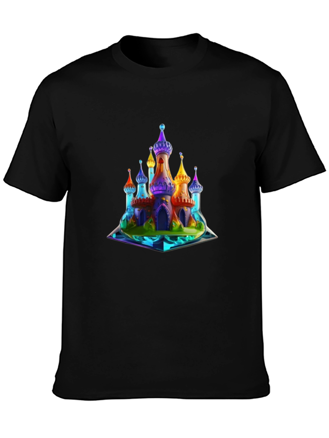 Rainbow Castle Graphic T-Shirt