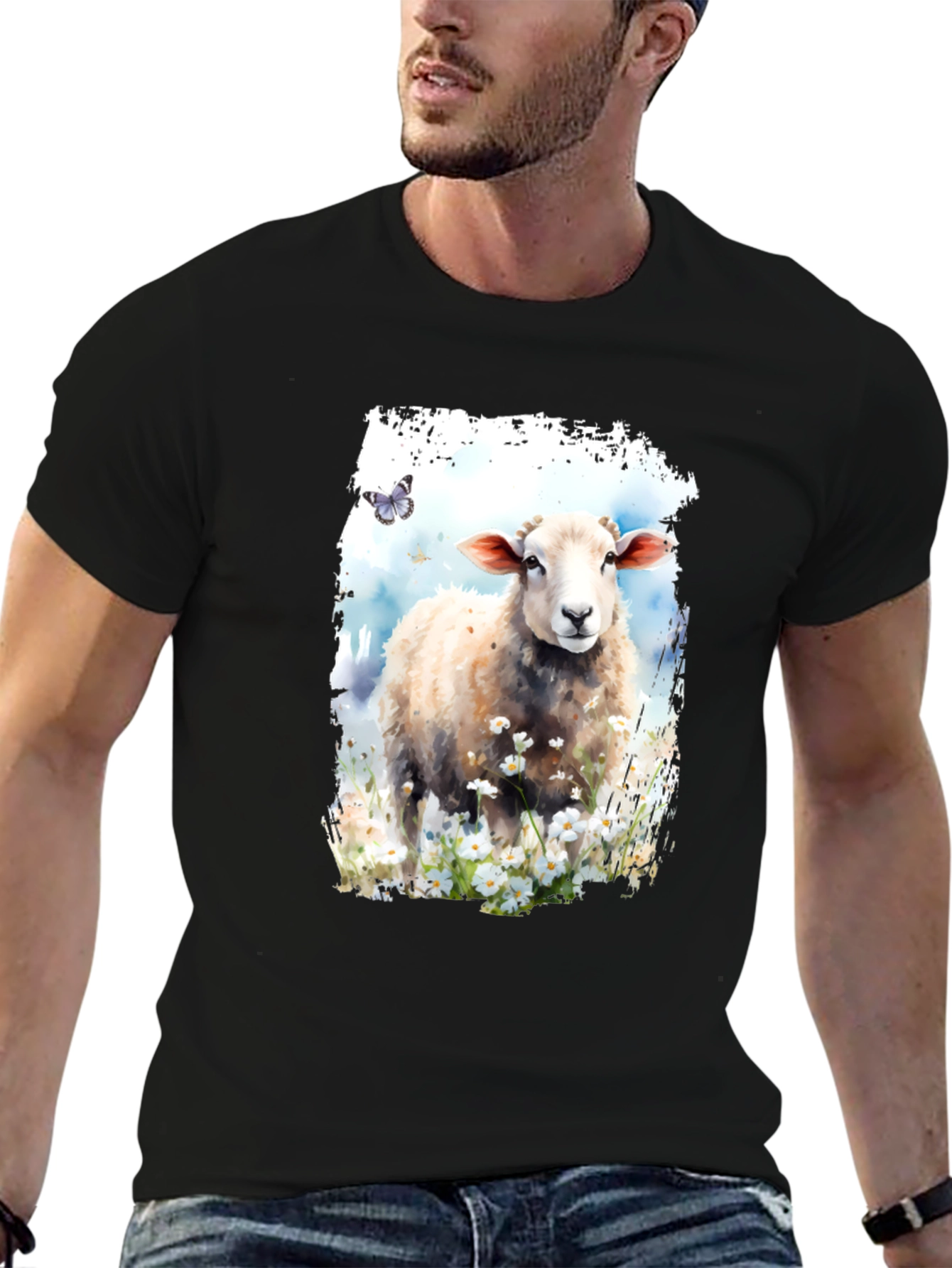 Sheep Meadow Black Graphic Tee