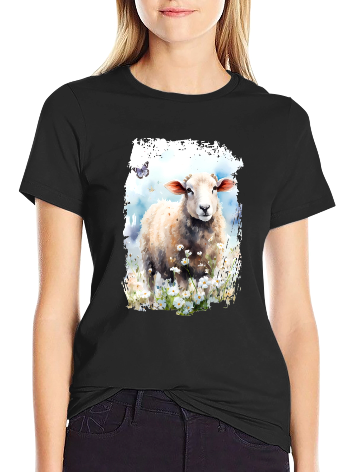 Sheep Meadow Black Graphic Tee