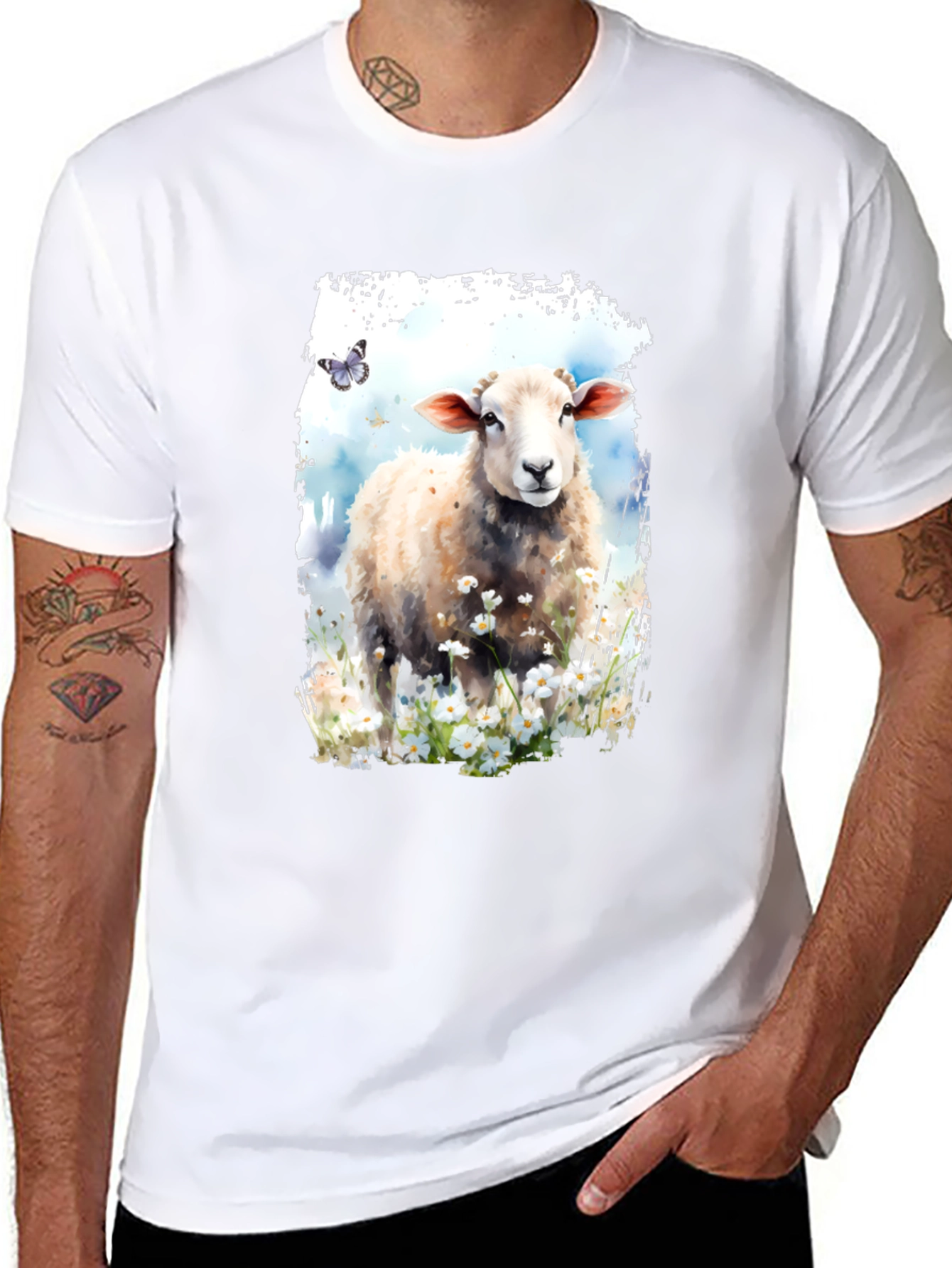 Sheep Meadow Black Graphic Tee