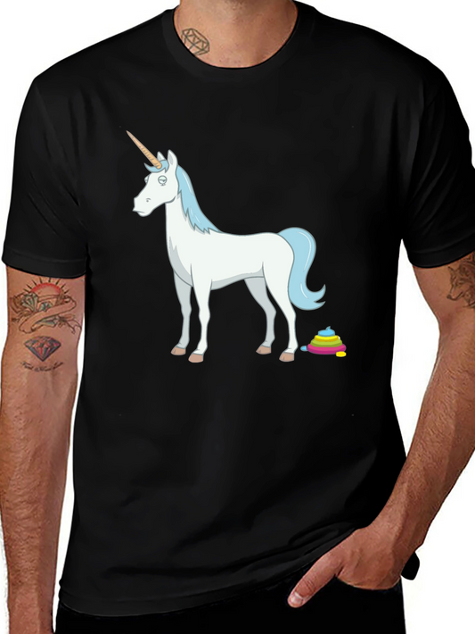 Unicorn Poop Rainbow Funny Graphic Tee