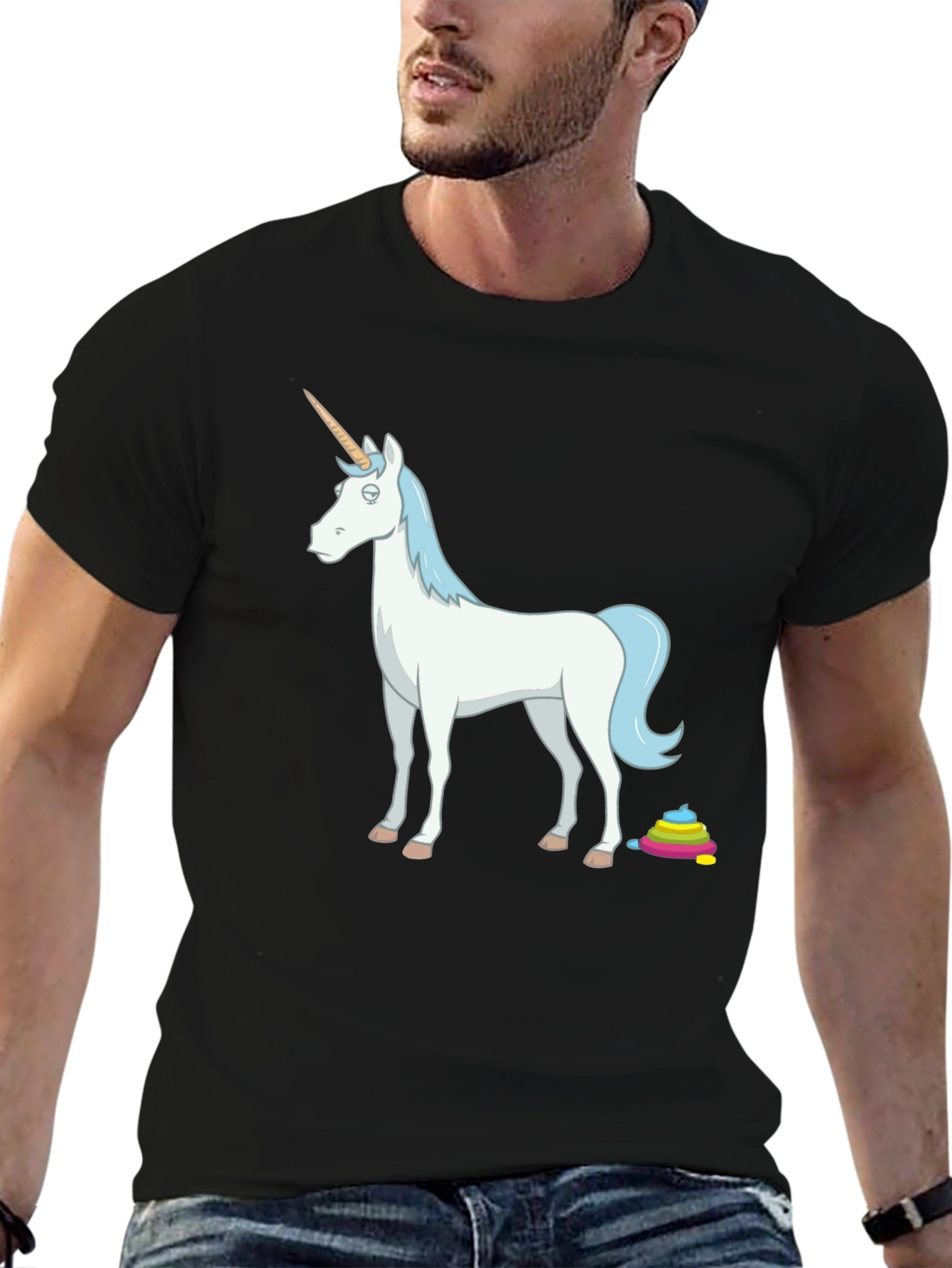 Unicorn Poop Rainbow Funny Graphic Tee