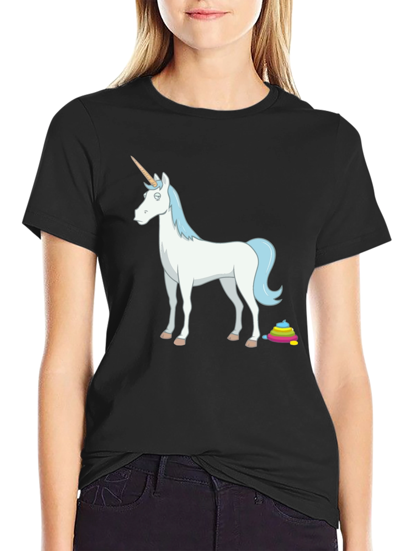Unicorn Poop Rainbow Funny Graphic Tee