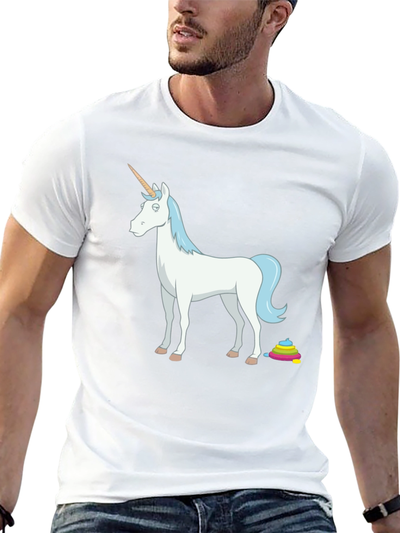 Unicorn Poop Rainbow Funny Graphic Tee