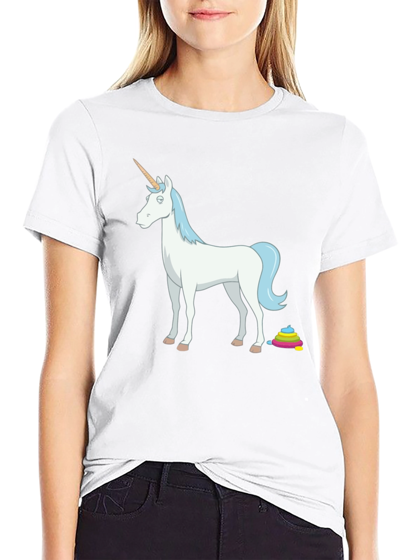 Unicorn Poop Rainbow Funny Graphic Tee