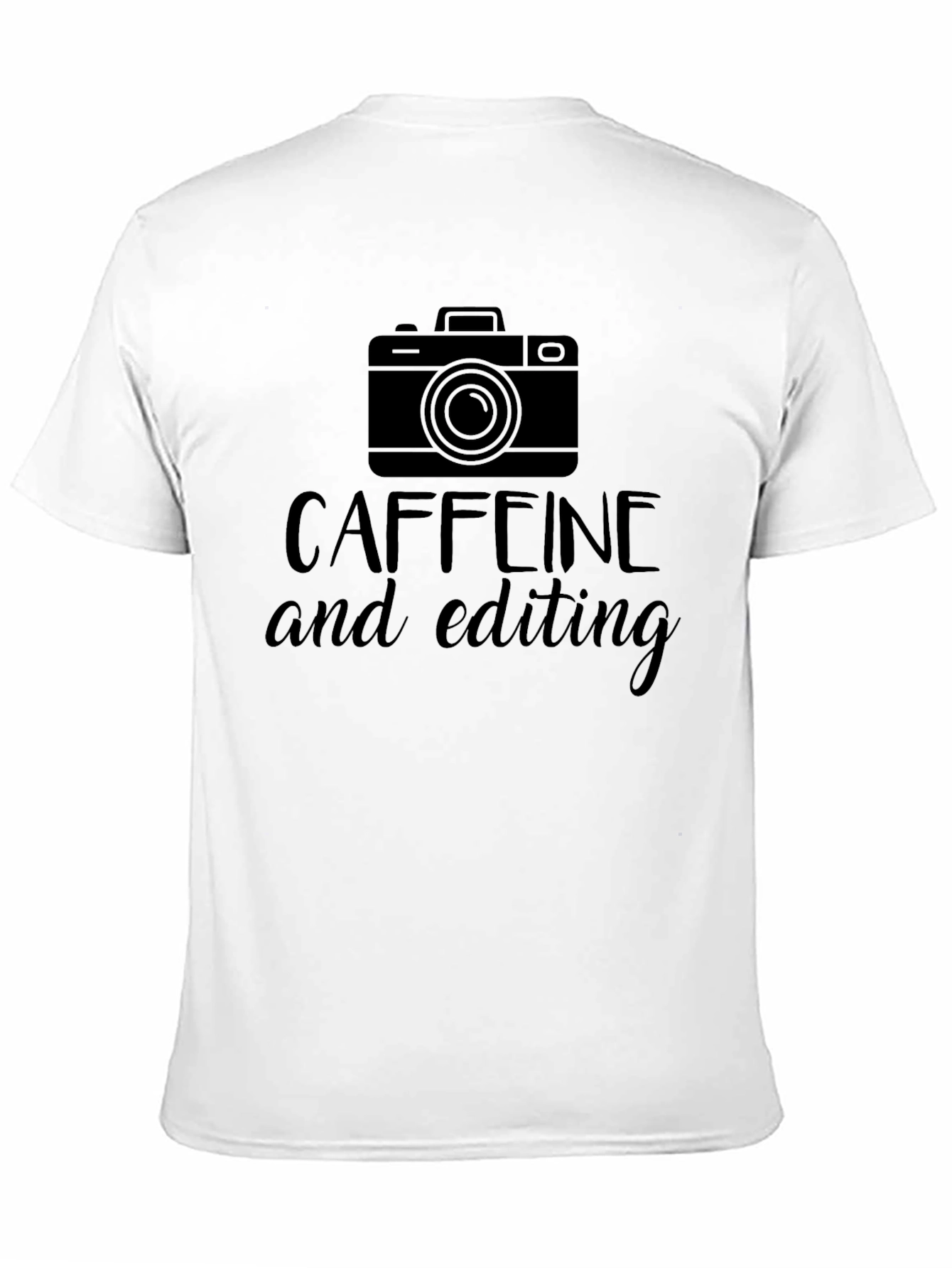 Caffeine and Editing Graphic Tee - Black
