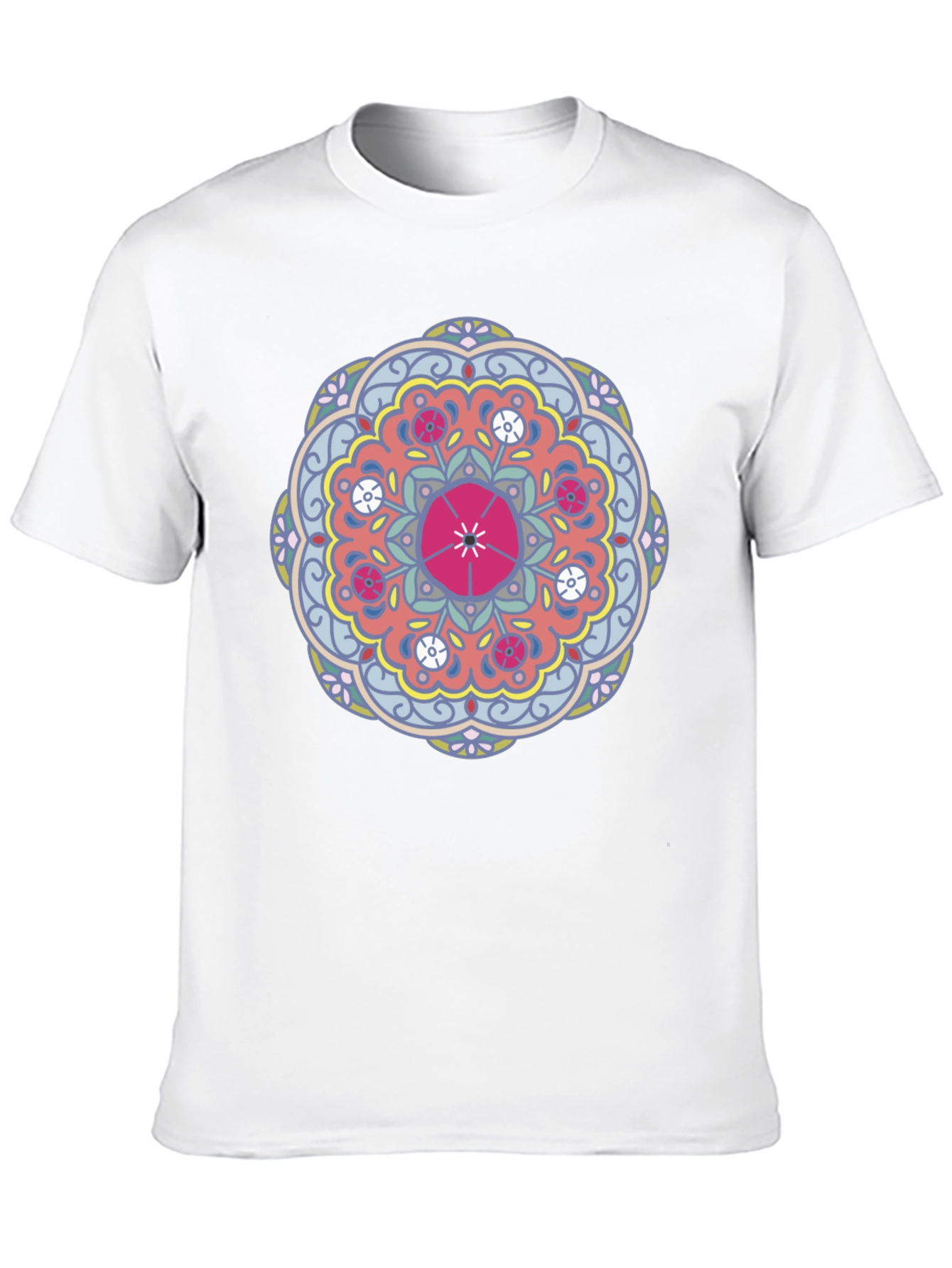 Mandala Print Black T-Shirt for Men