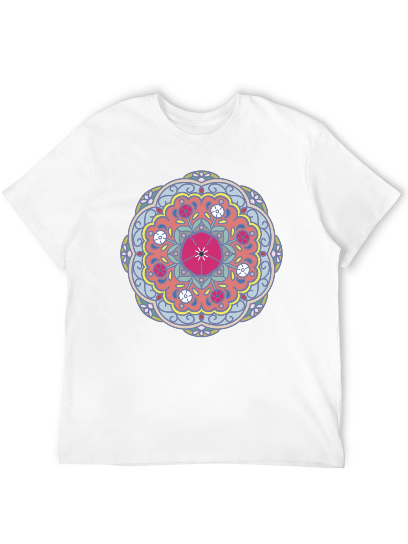 Mandala Print Black T-Shirt for Men