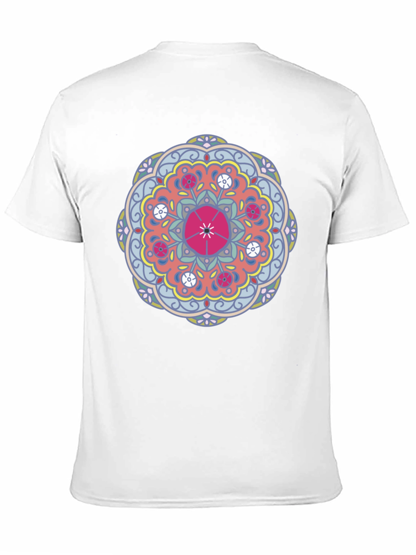 Mandala Print Black T-Shirt for Men