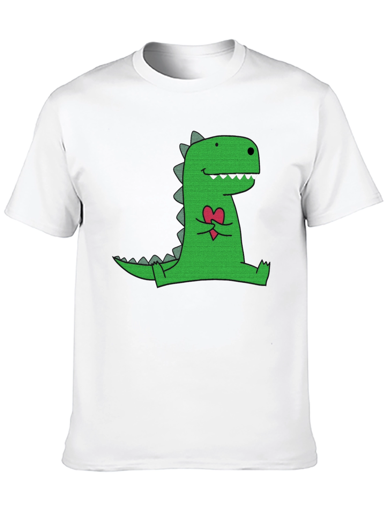 Dino Love T-Shirt - Black Cotton Graphic Tee