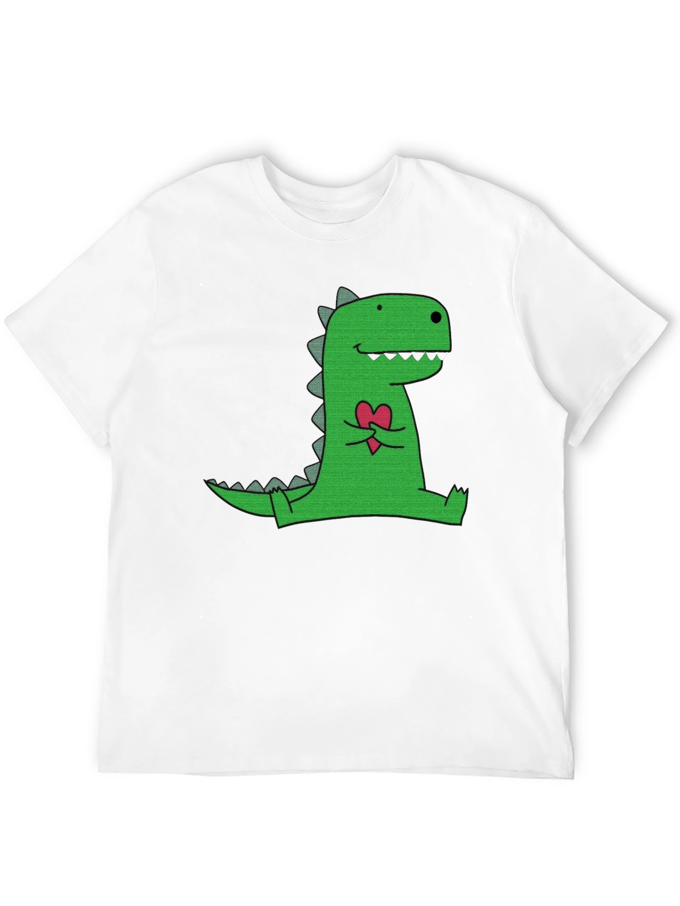 Dino Love T-Shirt - Black Cotton Graphic Tee