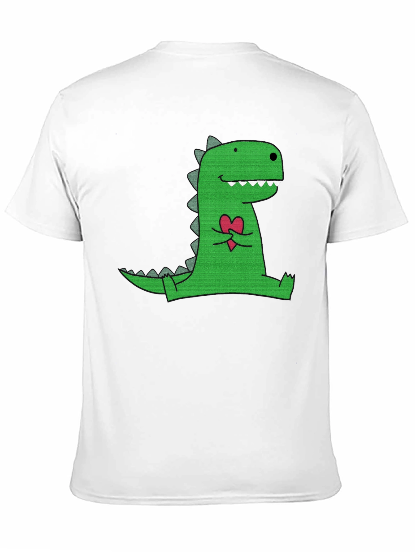 Dino Love T-Shirt - Black Cotton Graphic Tee