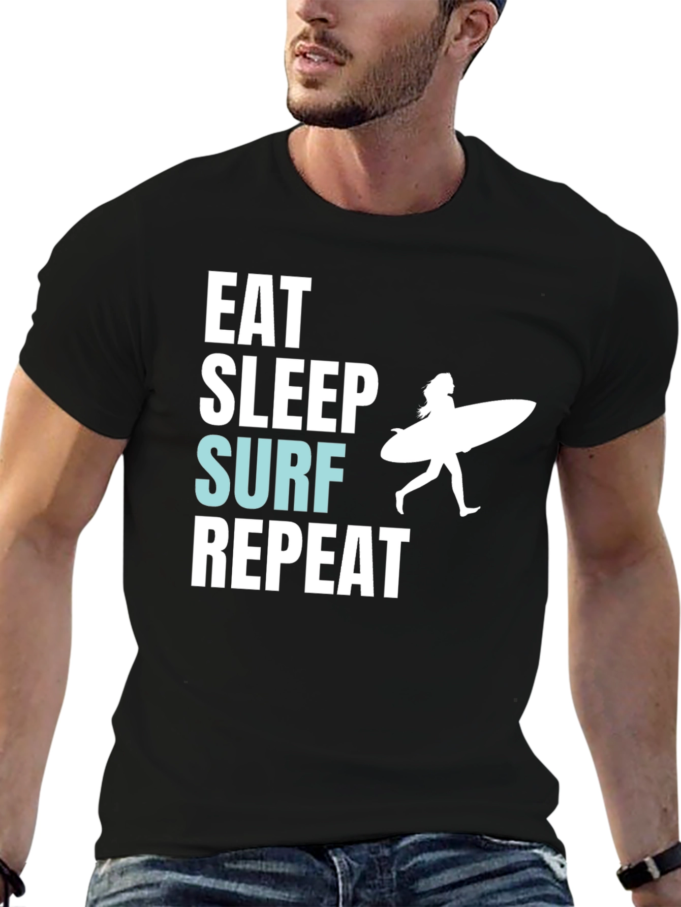 Eat Sleep Surf Repeat Graphic Tee